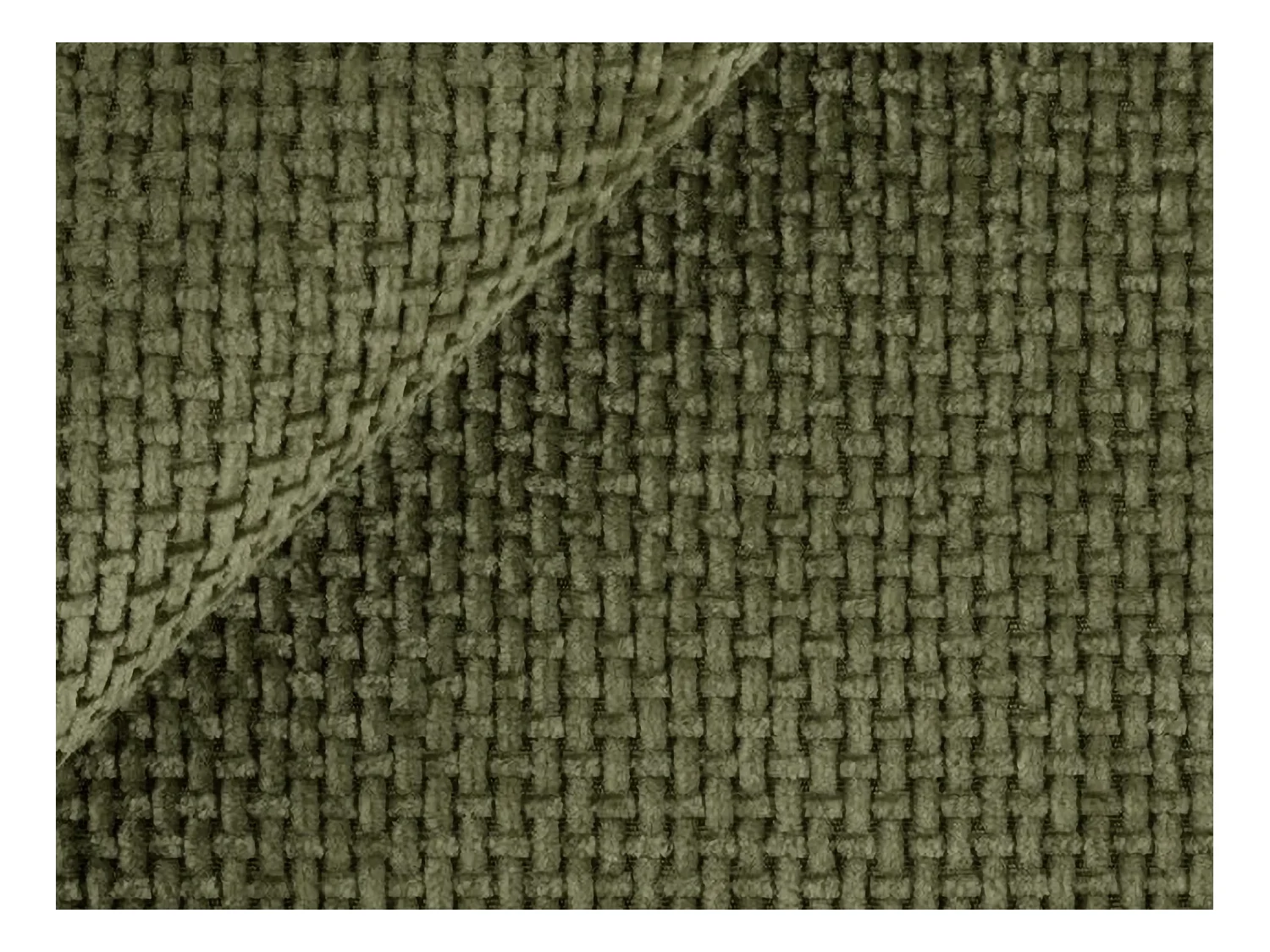 Canapé 3 places en tissu chenille - vert - MIKI