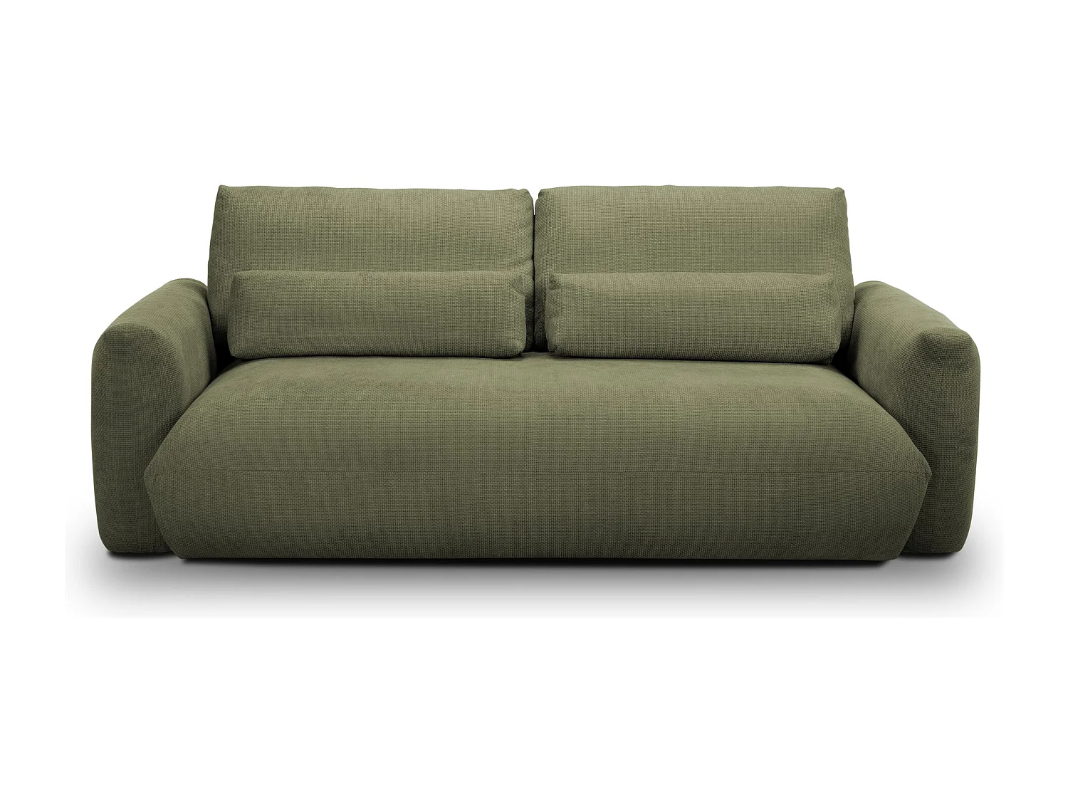 Canapé 3 places en tissu chenille - vert - MIKI