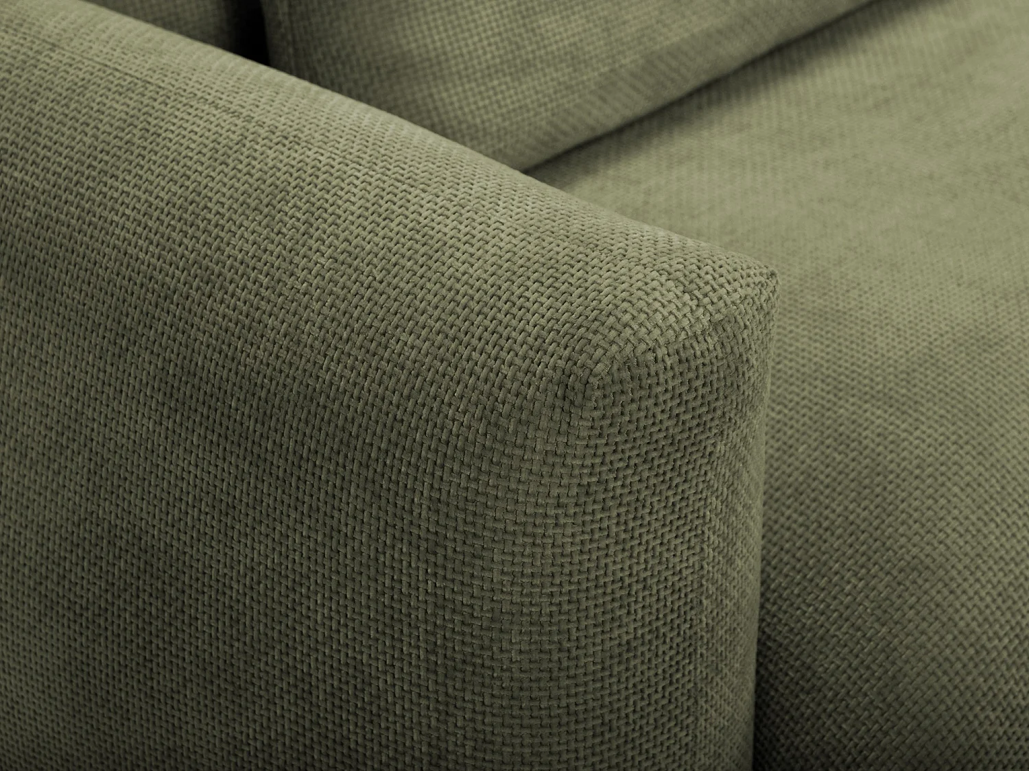 Canapé 3 places en tissu chenille - vert - MIKI