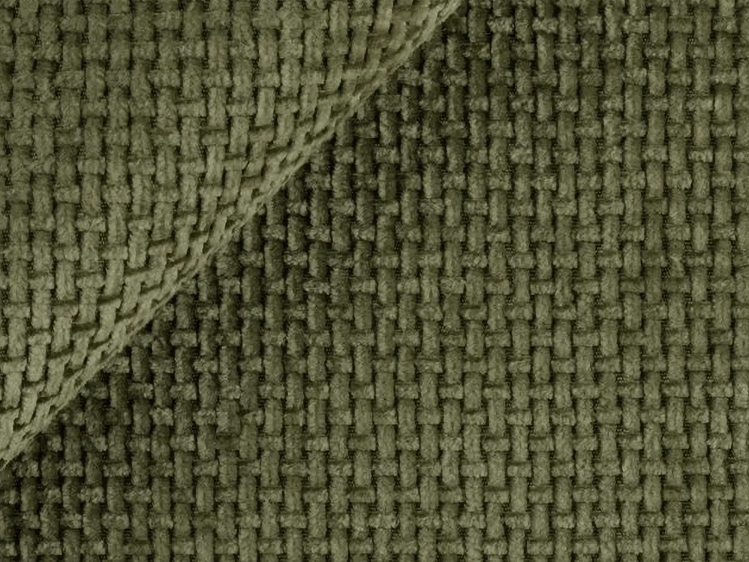 Canapé 3 places en tissu chenille - vert - MIKI