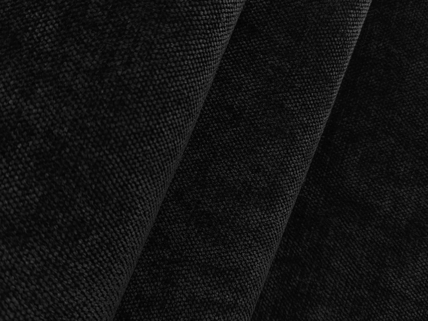 Canapé 3 places convertible en tissu chenille - noir - HALE