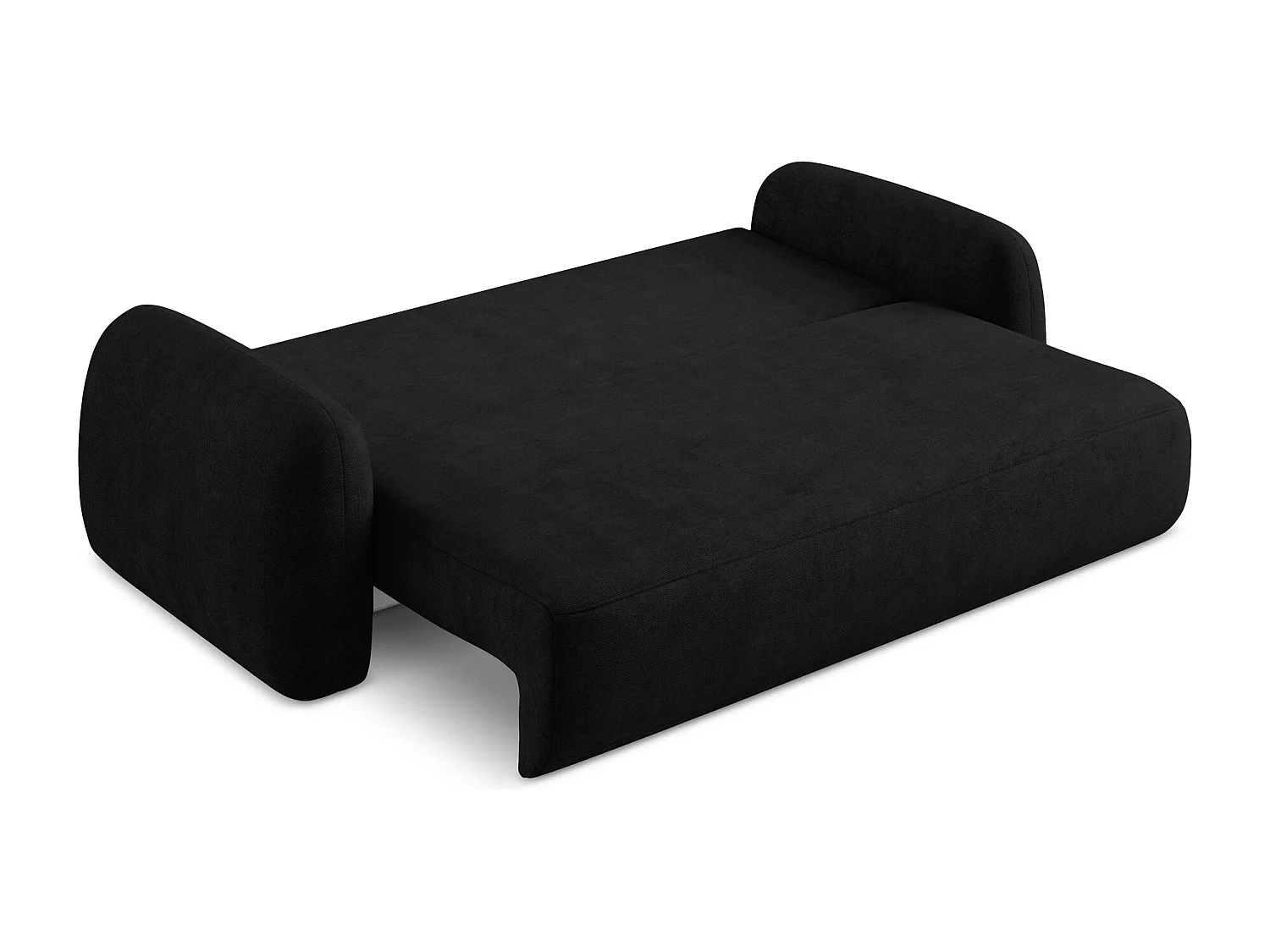 3-Sitzer Sofa mit Schlaffunktion - Chenille - Schwarz - HALE