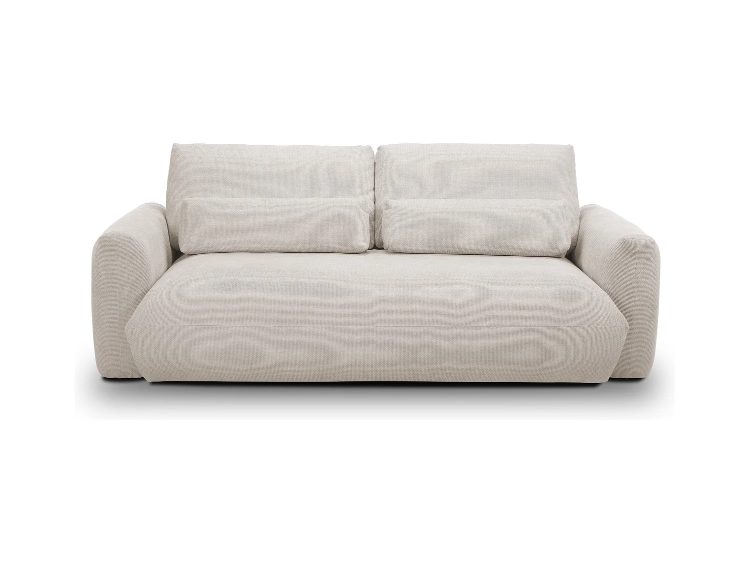 Canapé 3 places en tissu chenille - beige clair - MIKI