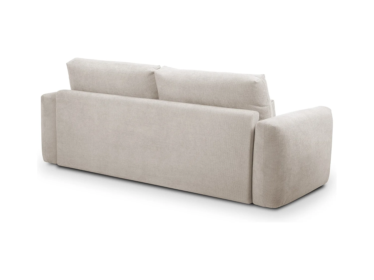 Canapé 3 places en tissu chenille - beige clair - MIKI