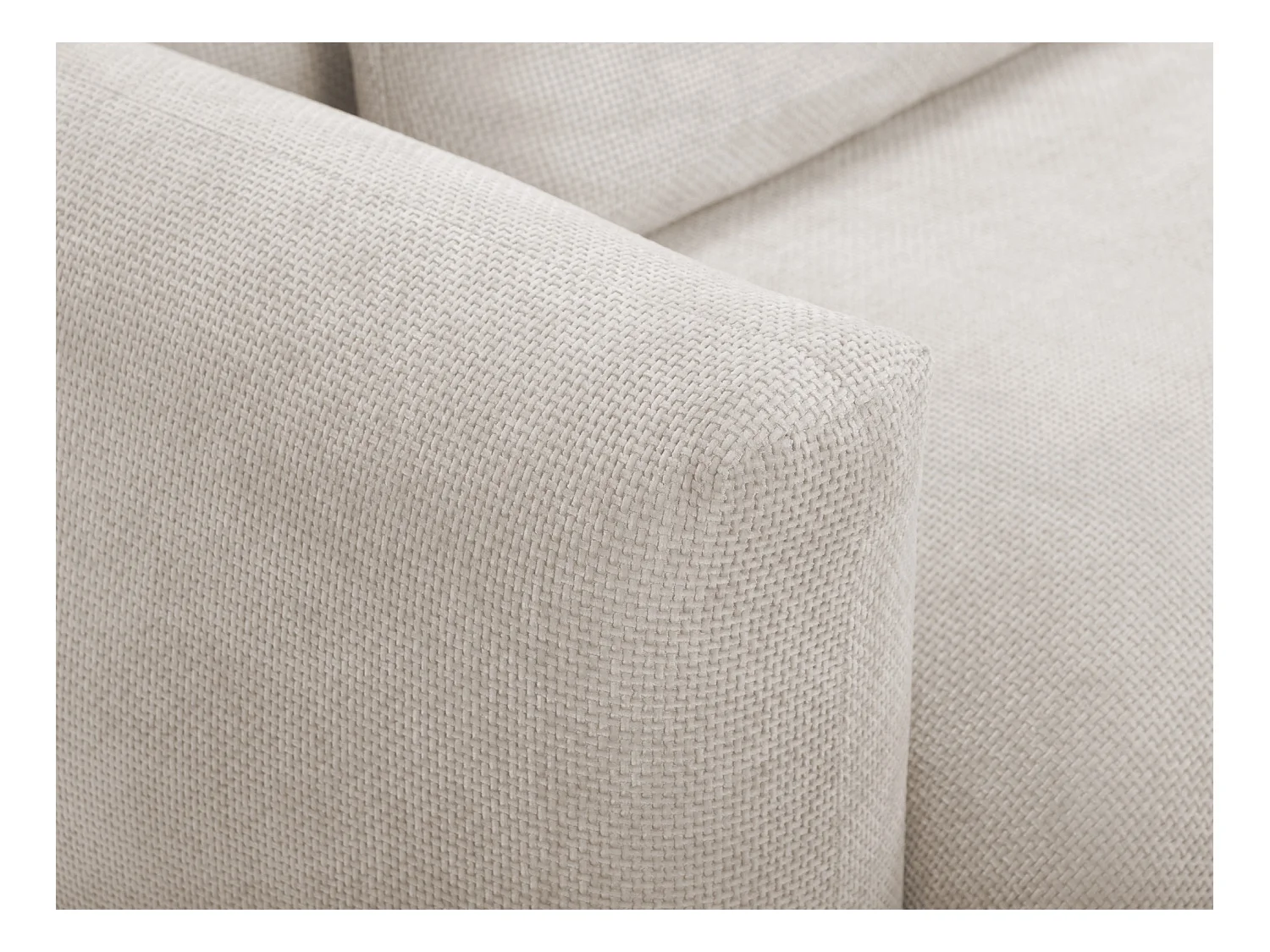 Canapé 3 places en tissu chenille - beige clair - MIKI