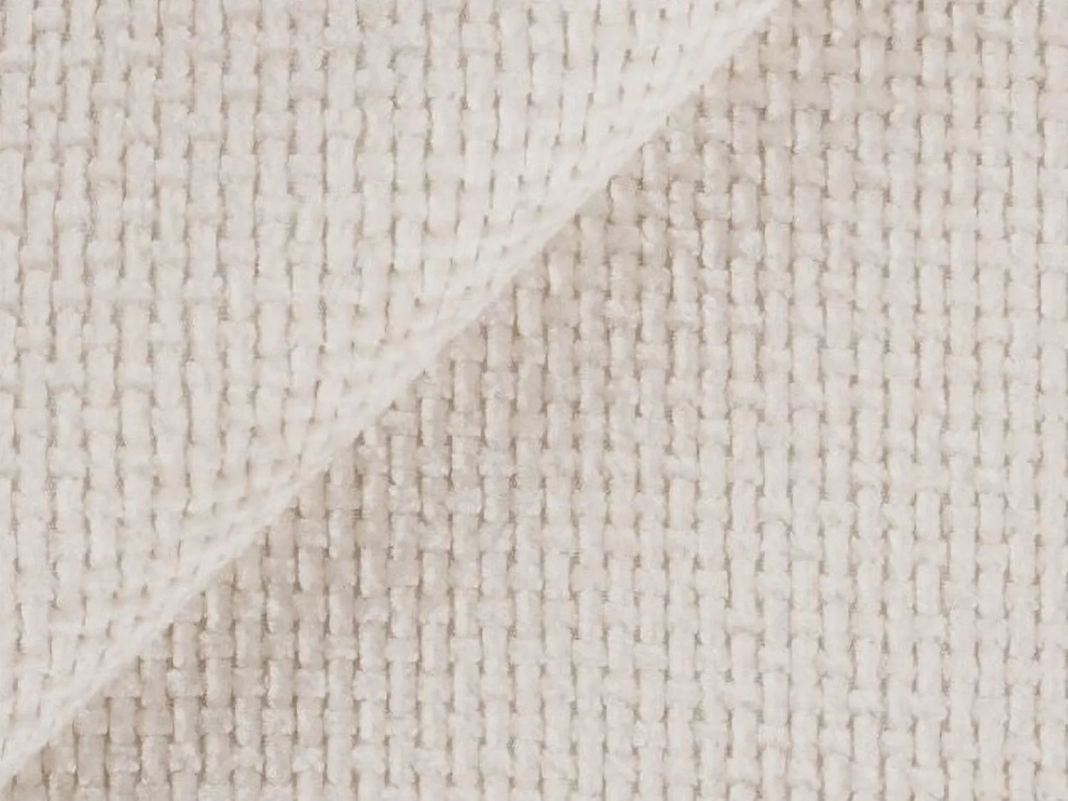 Canapé 3 places en tissu chenille - beige clair - MIKI