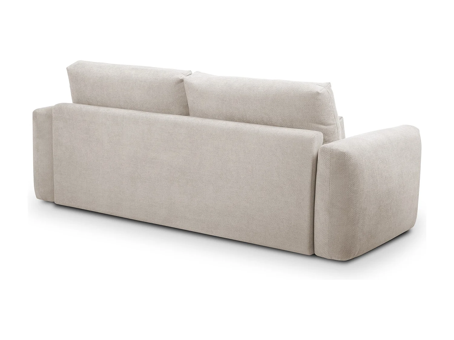 Canapé 3 places en tissu chenille - beige clair - MIKI