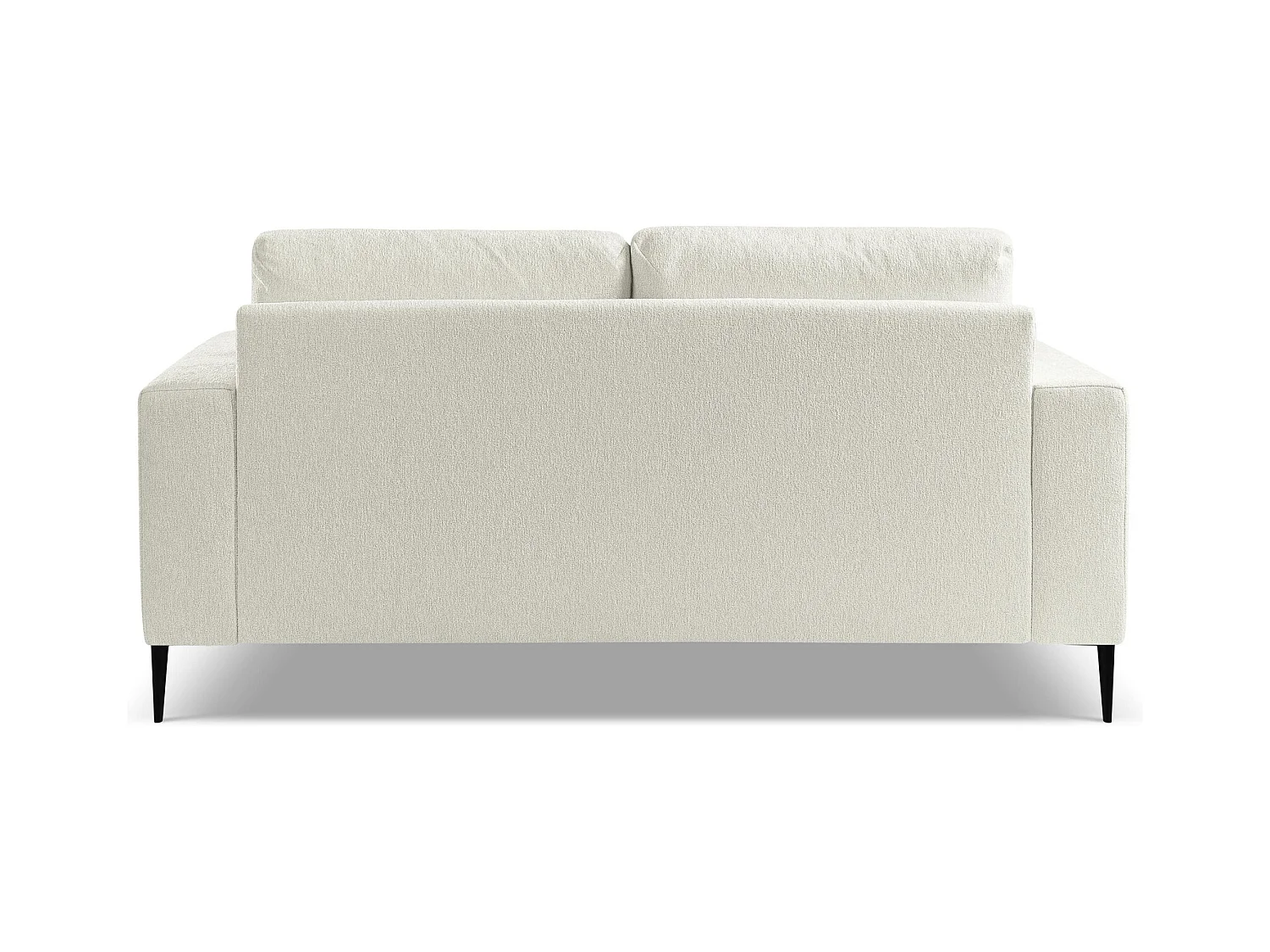 Canapé 2 places en tissu chenille - beige clair - AKALA