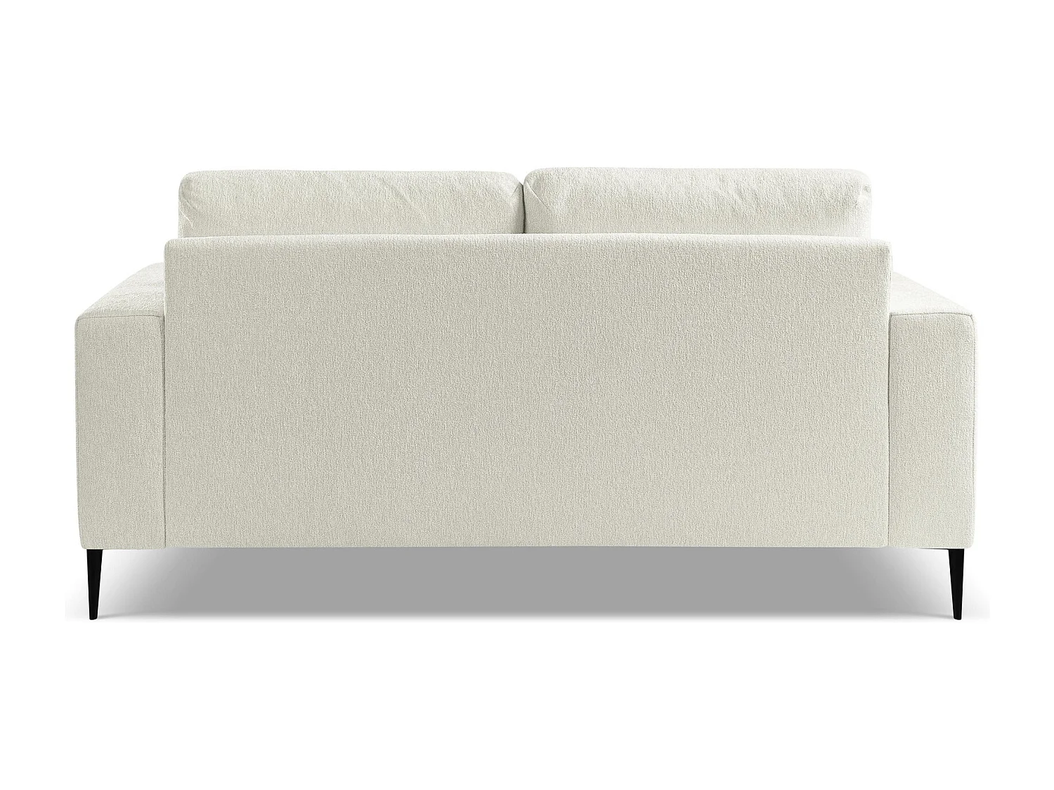 Canapé 2 places en tissu chenille - beige clair - AKALA