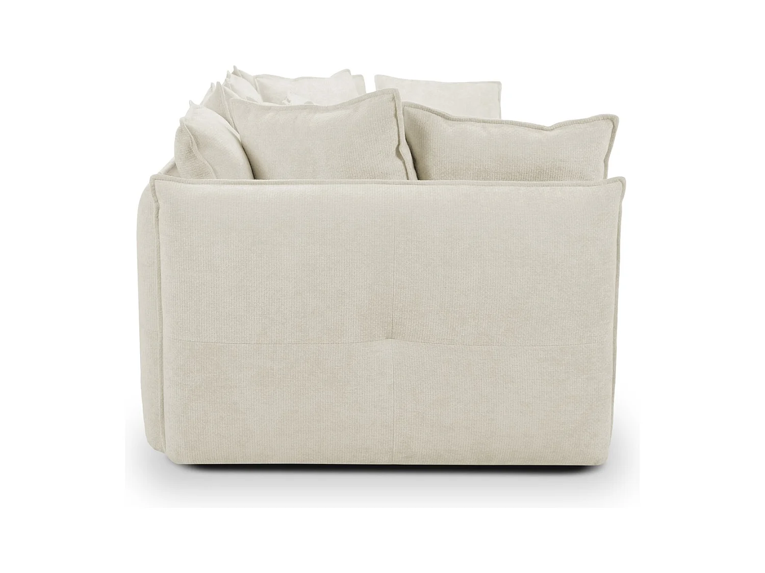 Canapé 3 places en tissu chenille - beige clair - NANA