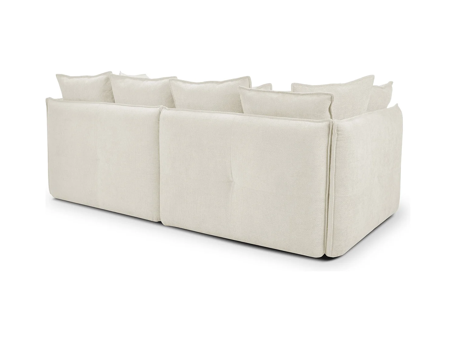 Canapé 3 places en tissu chenille - beige clair - NANA