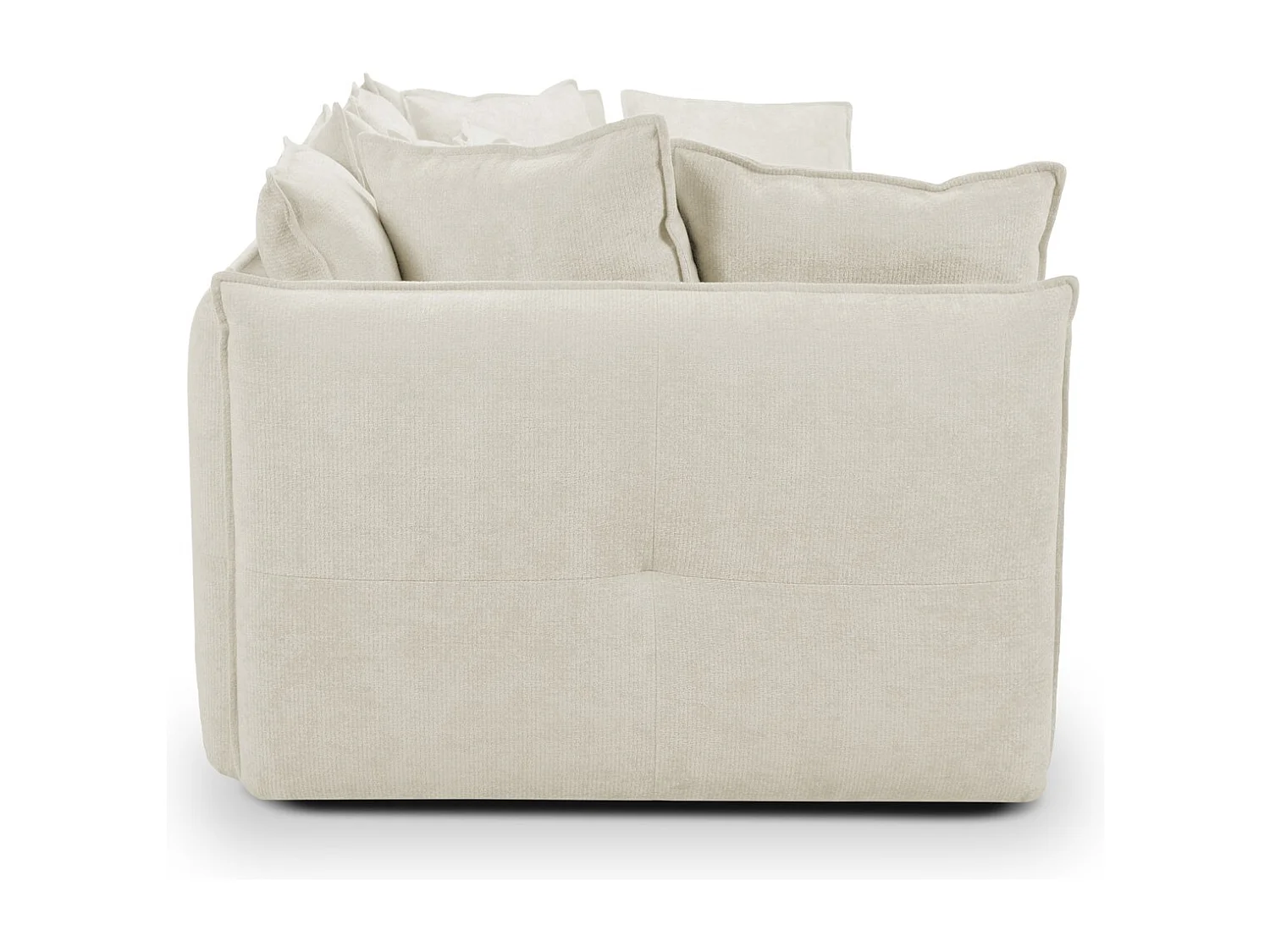 Canapé 3 places en tissu chenille - beige clair - NANA