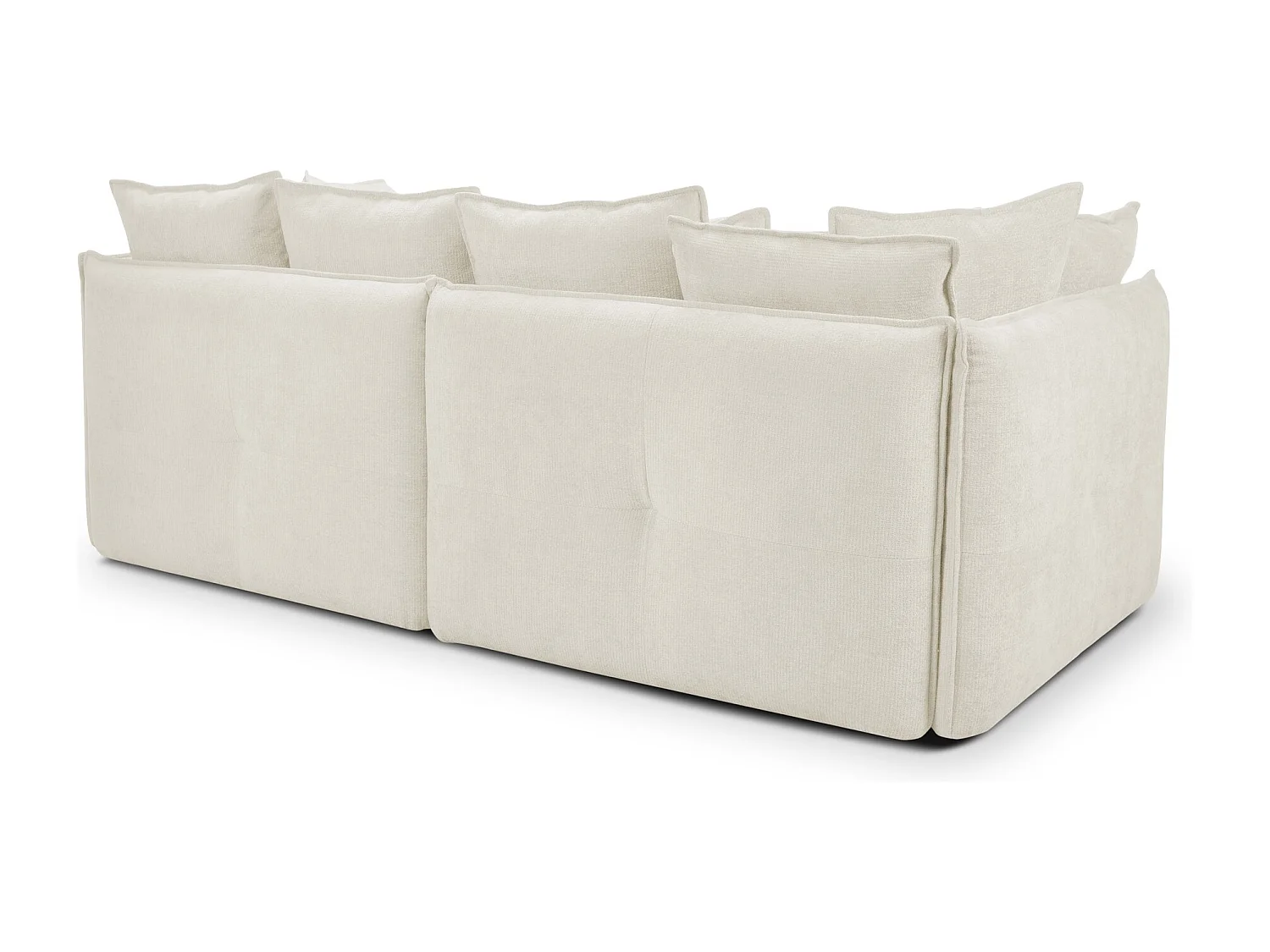 Canapé 3 places en tissu chenille - beige clair - NANA