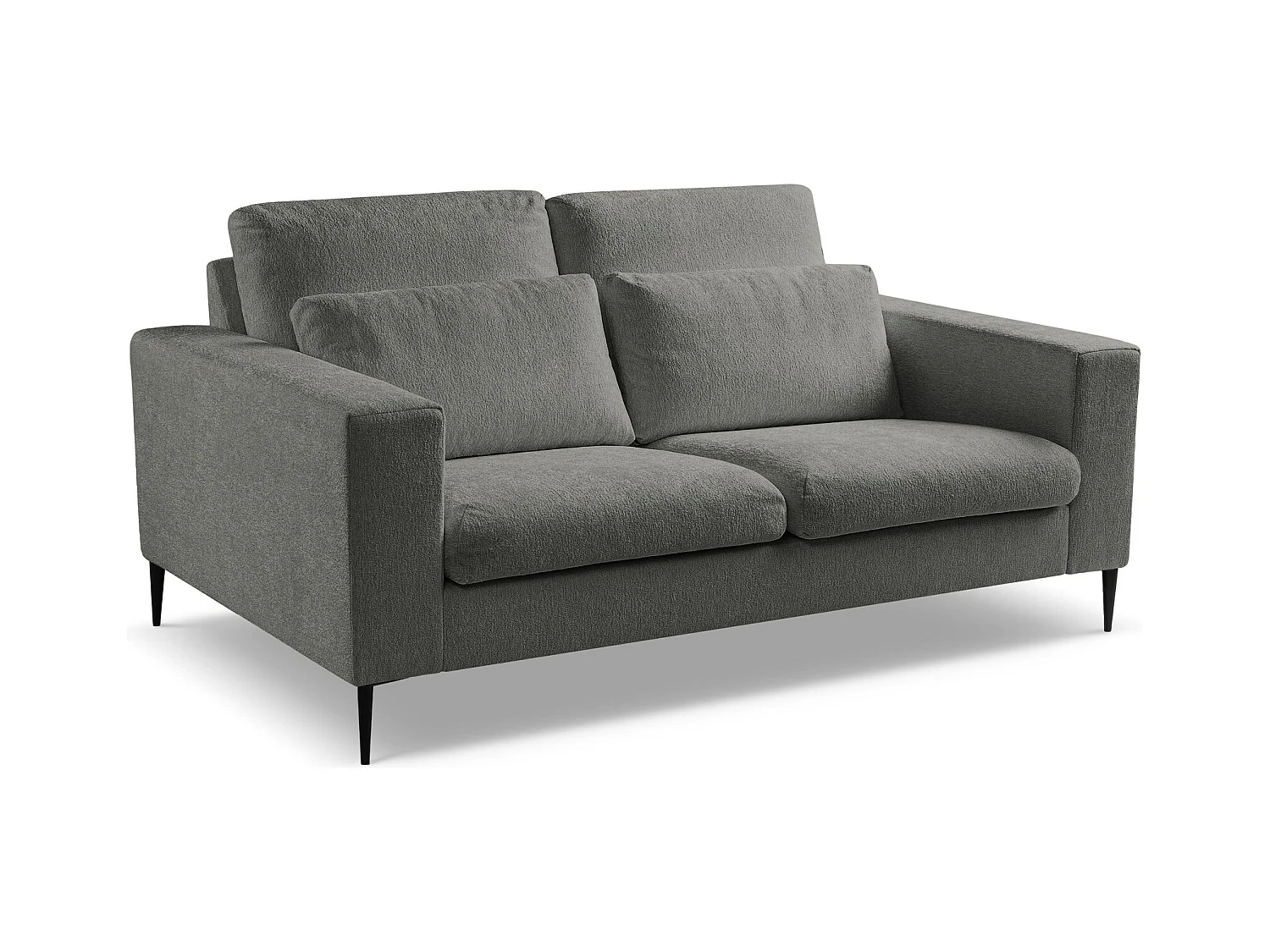 2-Sitzer Sofa - Chenille - Dunkelgrau - AKALA