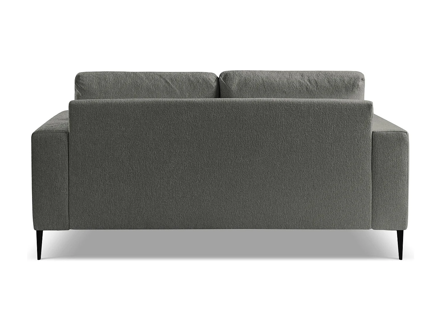 Canapé 2 places en tissu chenille - gris foncé - AKALA