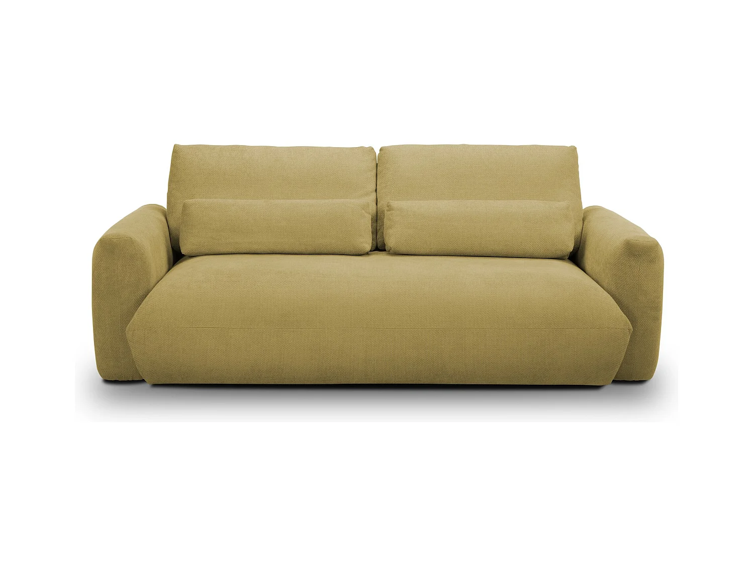 Canapé 3 places en tissu chenille - vert citron - MIKI