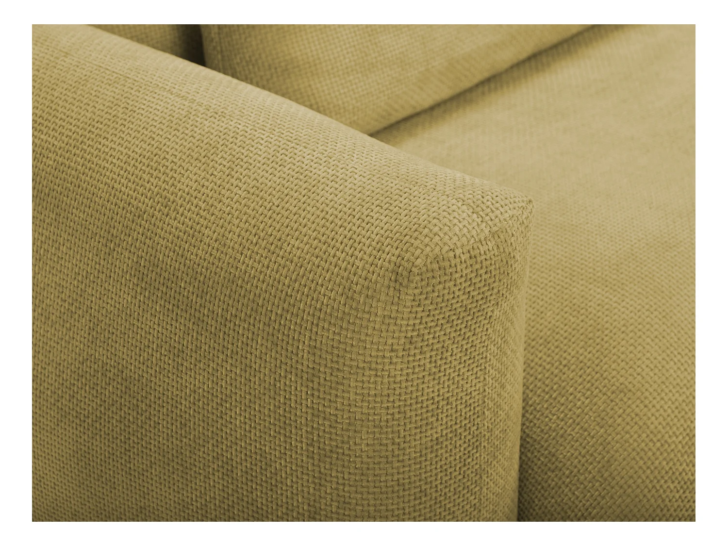 Canapé 3 places en tissu chenille - vert citron - MIKI