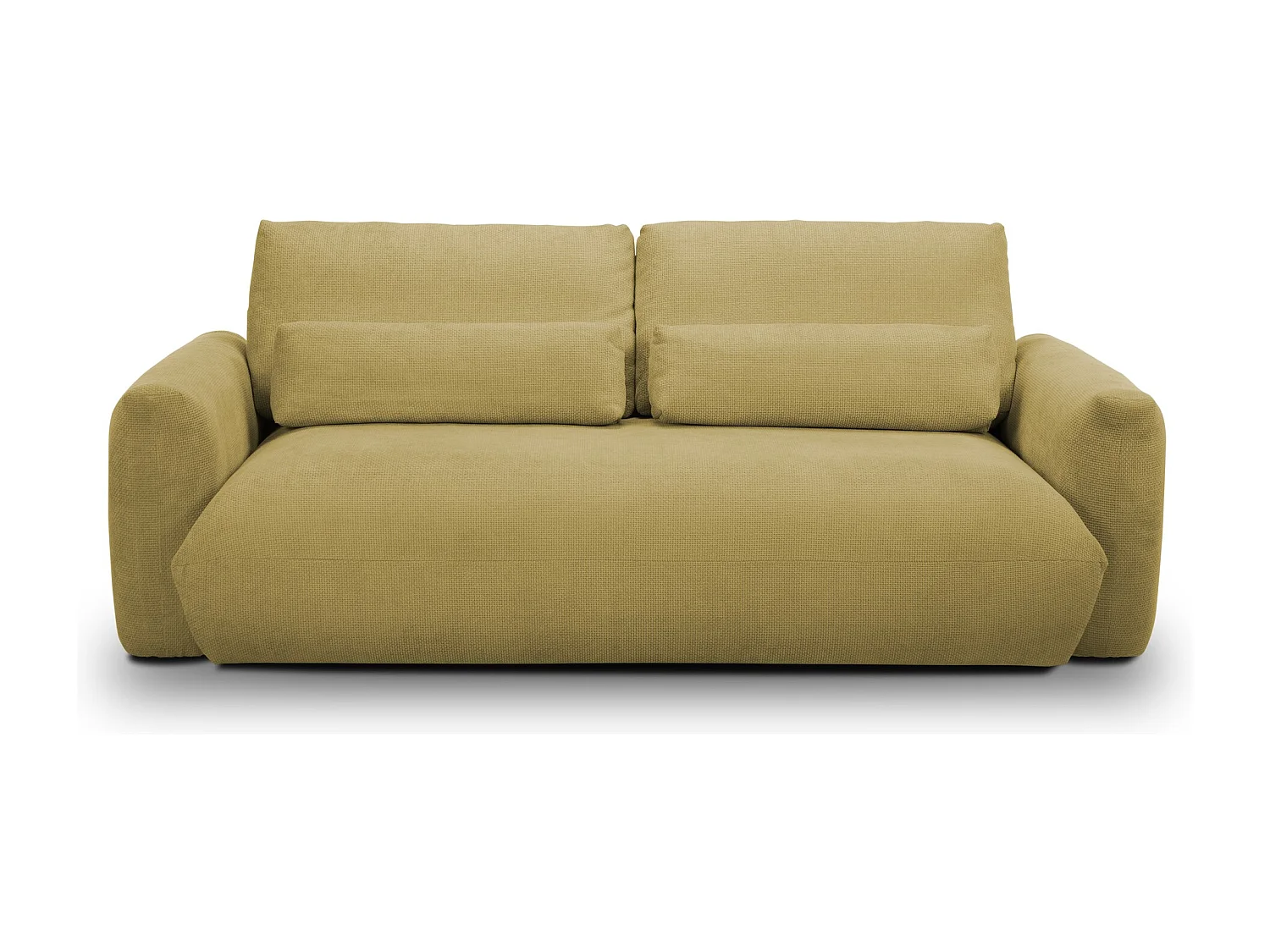 Canapé 3 places en tissu chenille - vert citron - MIKI