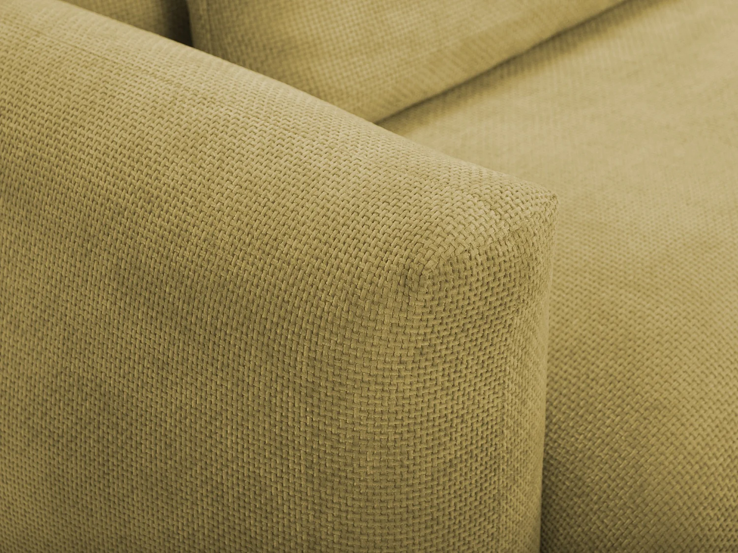 Canapé 3 places en tissu chenille - vert citron - MIKI