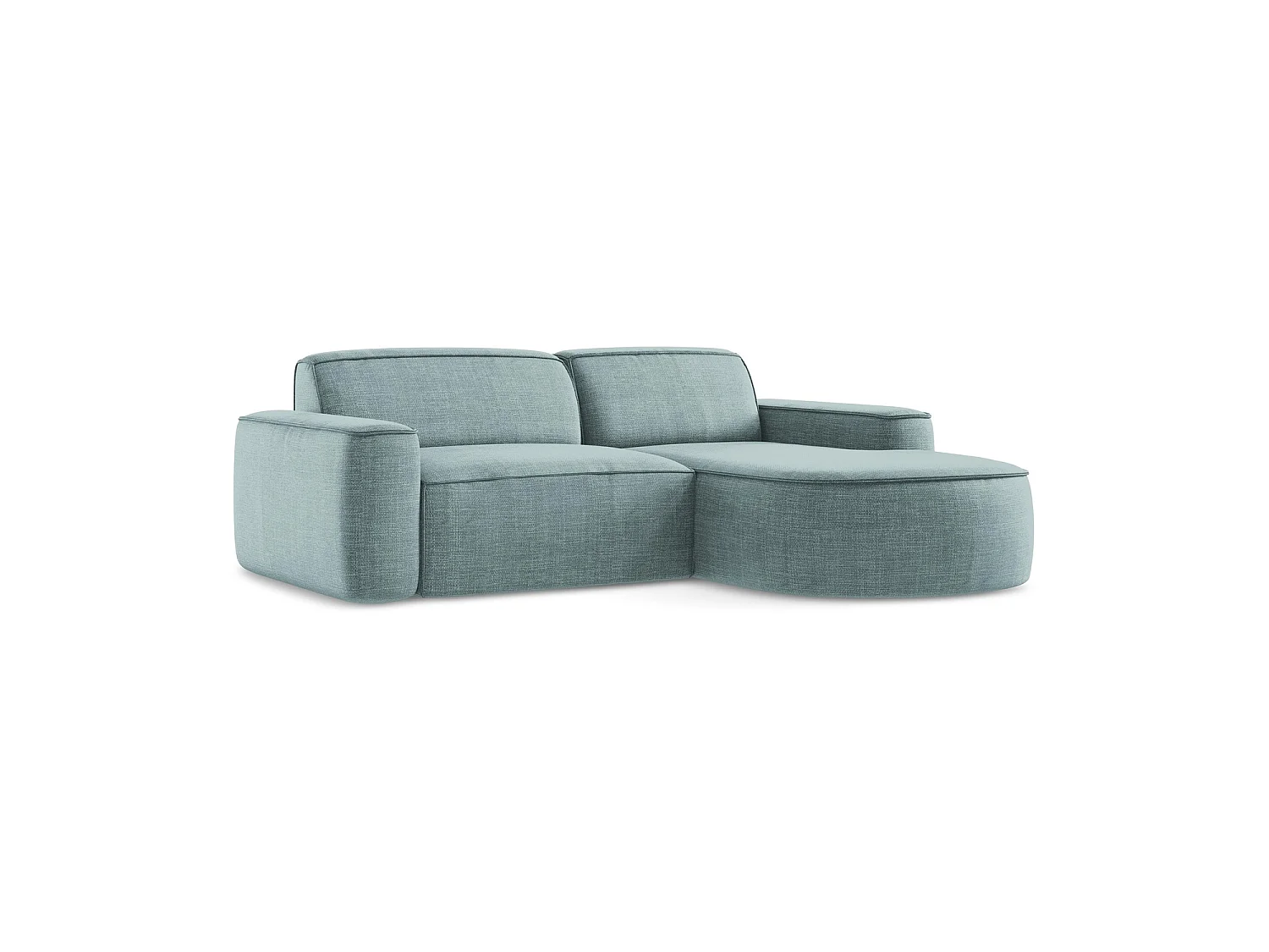Modulaire hoekbank rechts van jeans textuurstof - MELISSA