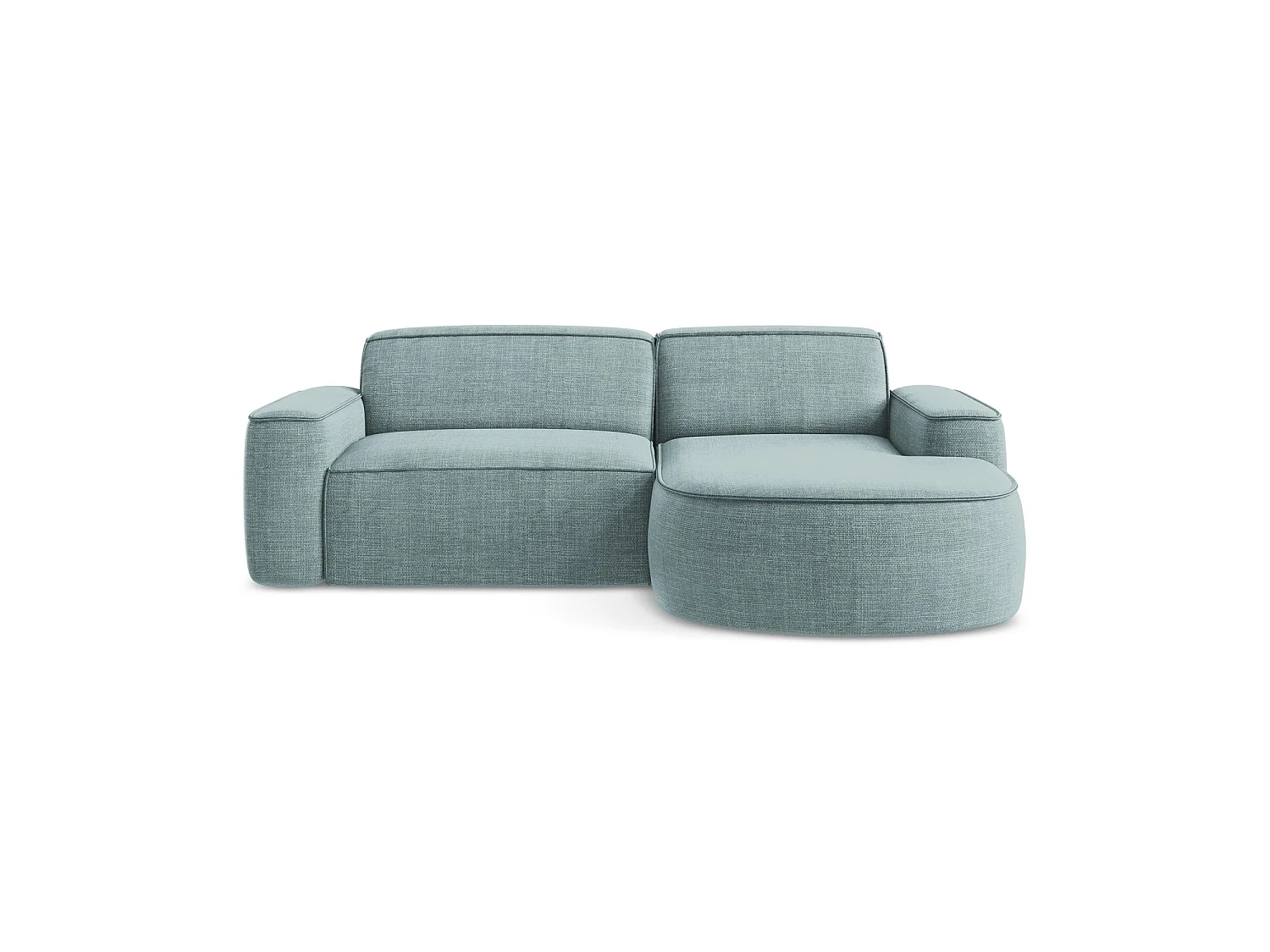 Modulaire hoekbank rechts van jeans textuurstof - MELISSA