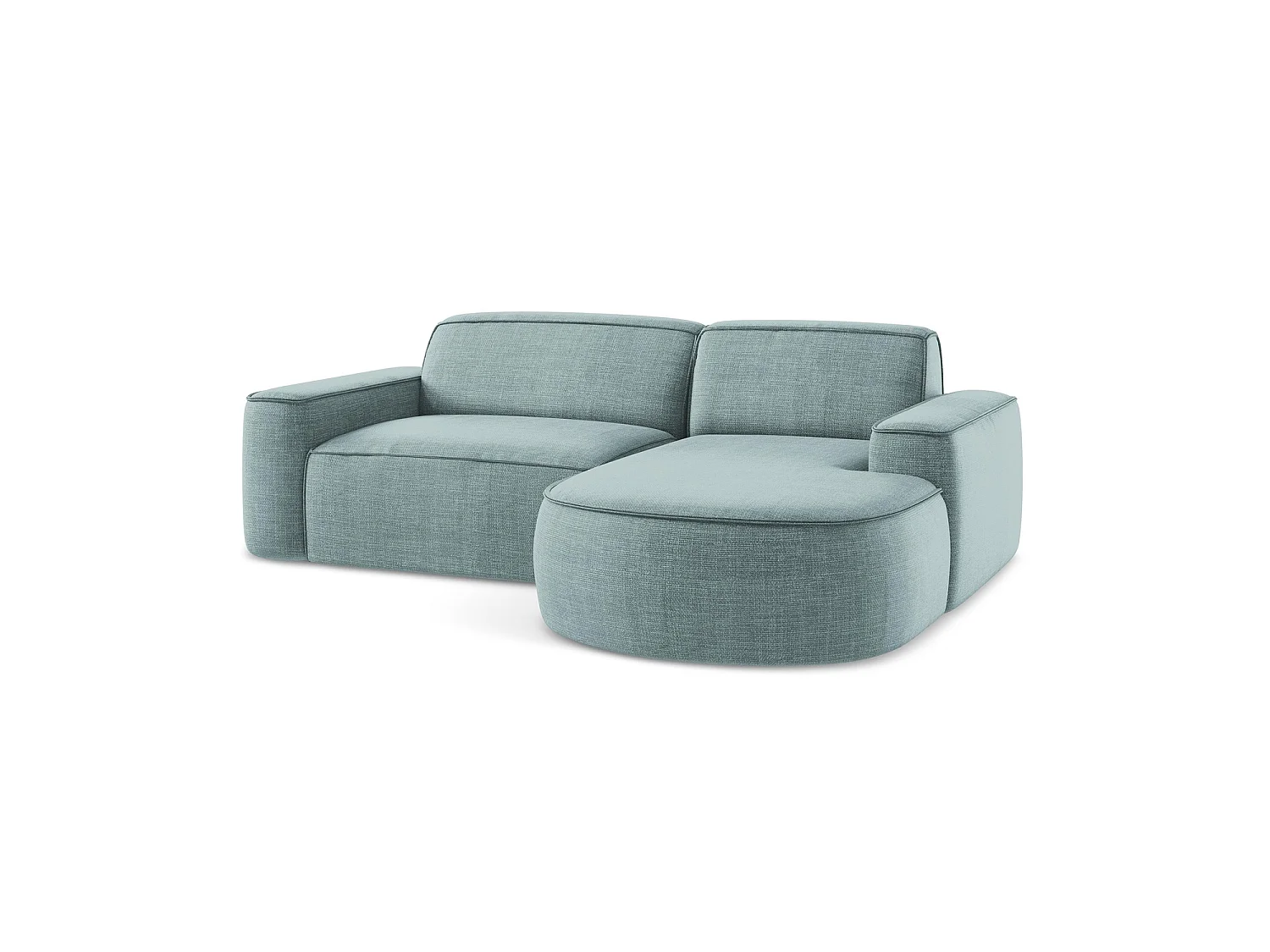 Modulaire hoekbank rechts van jeans textuurstof - MELISSA