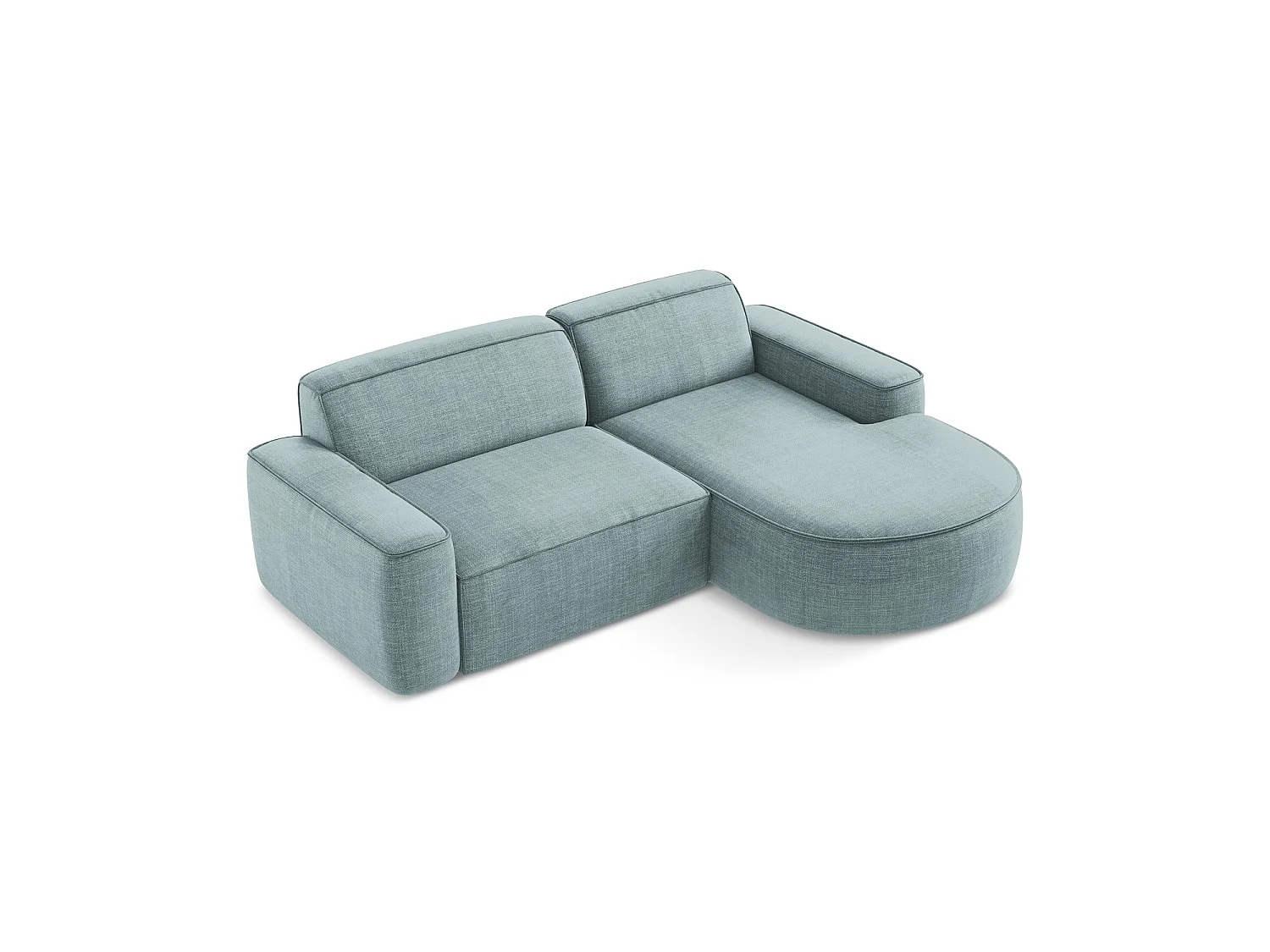 Modulaire hoekbank rechts van jeans textuurstof - MELISSA