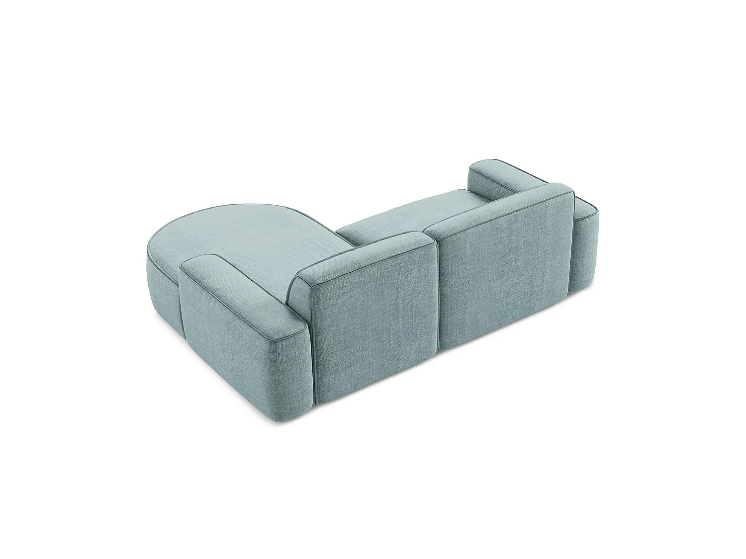 Modulaire hoekbank rechts van jeans textuurstof - MELISSA