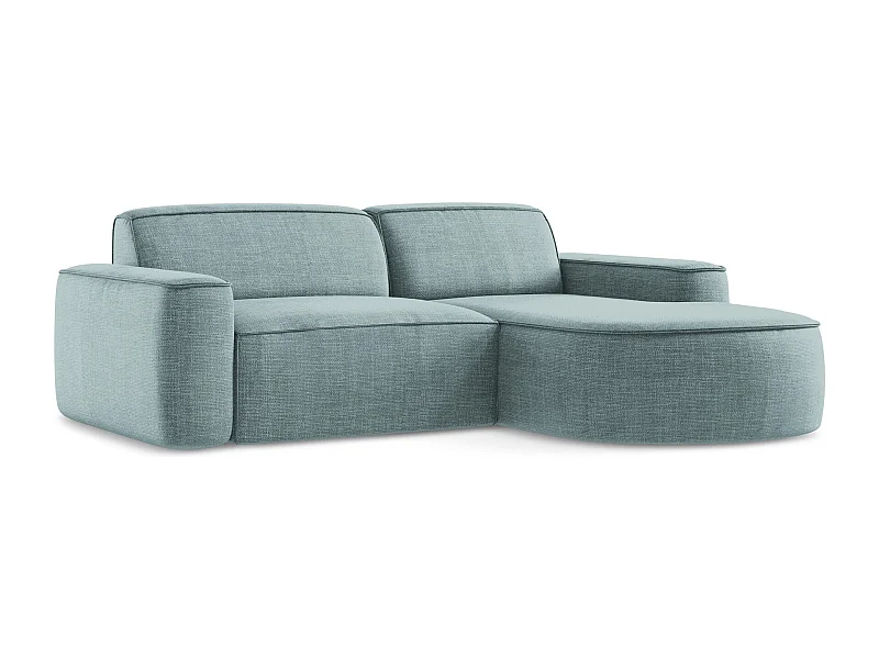 Modulaire hoekbank rechts van jeans textuurstof - OMAO