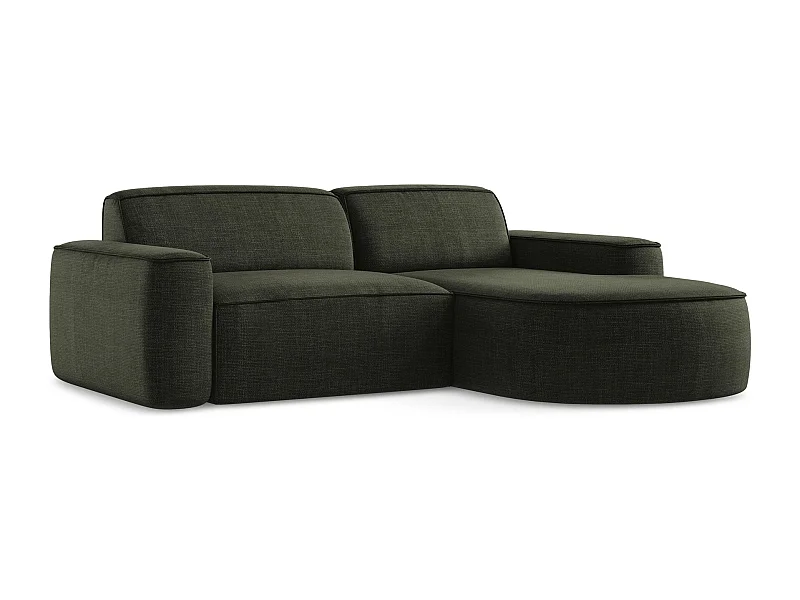 2,5-Sitzer Modulares Ecksofa - Ecke Rechts - Strukturstoff - Olive - OMAO
