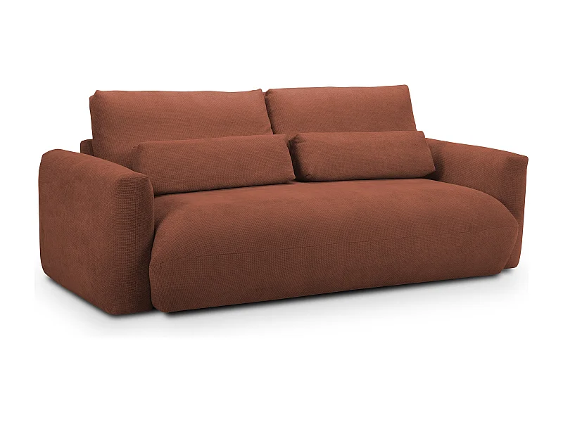 3-Sitzer Sofa - Chenille - Terrakotta - MIKI