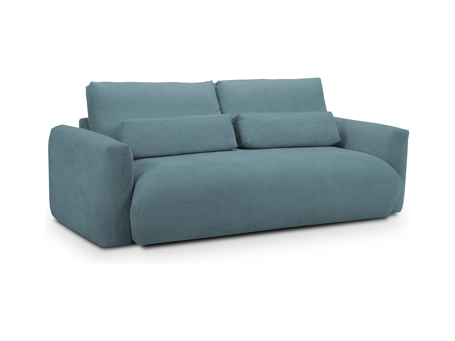 Sofa 3-osobowa - z tkaniny szenilowej - jeans - MIKI