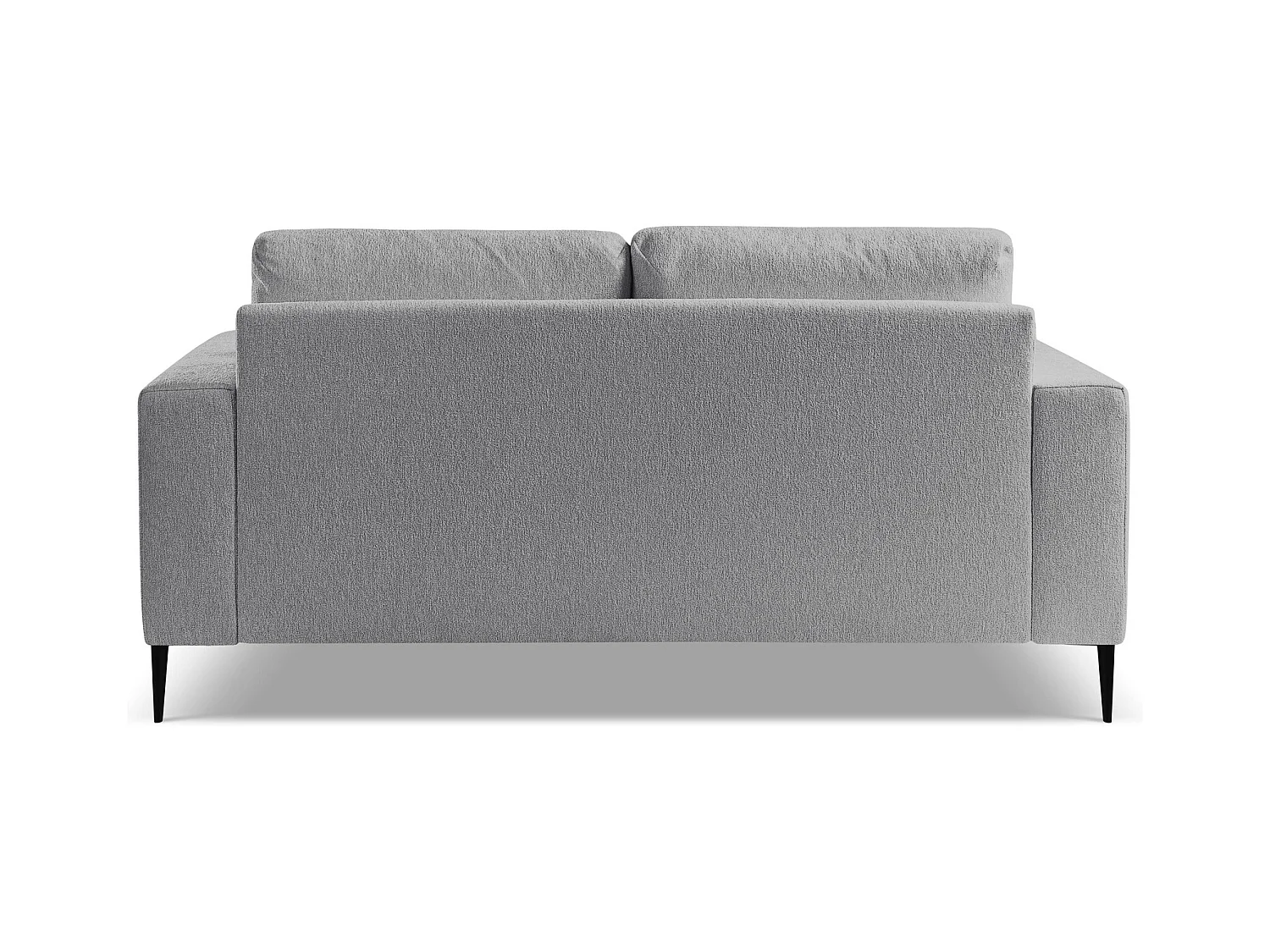 Canapé 2 places en tissu chenille - gris clair - AKALA