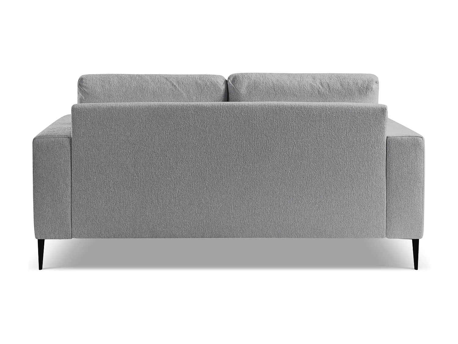 Canapé 2 places en tissu chenille - gris clair - AKALA