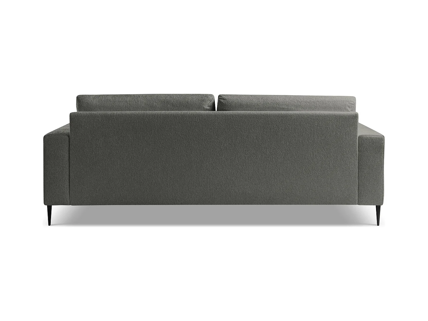 Canapé 3 places en tissu chenille - gris foncé - AKALA