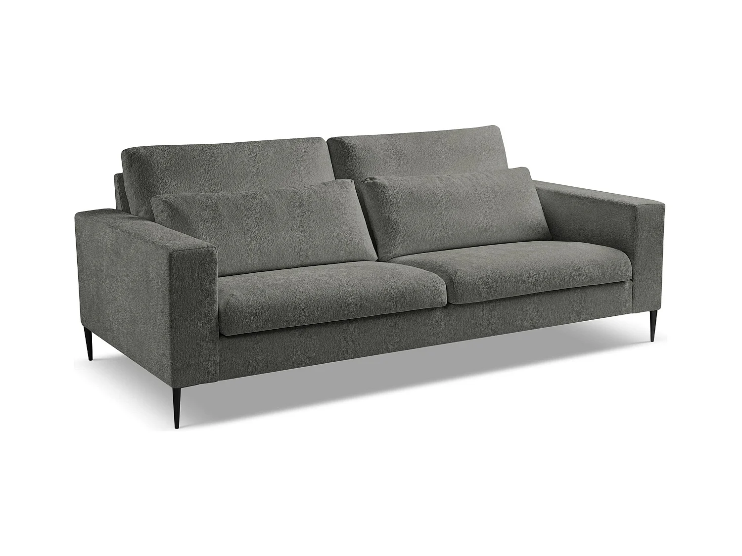 3-Sitzer Sofa - Chenille - Dunkelgrau - AKALA
