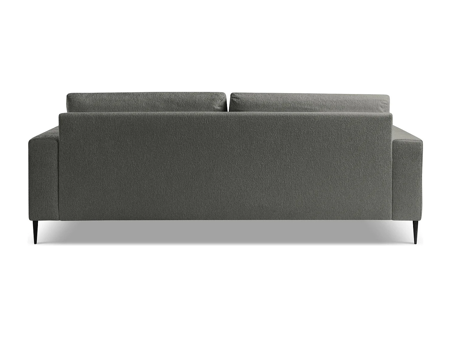 Canapé 3 places en tissu chenille - gris foncé - AKALA