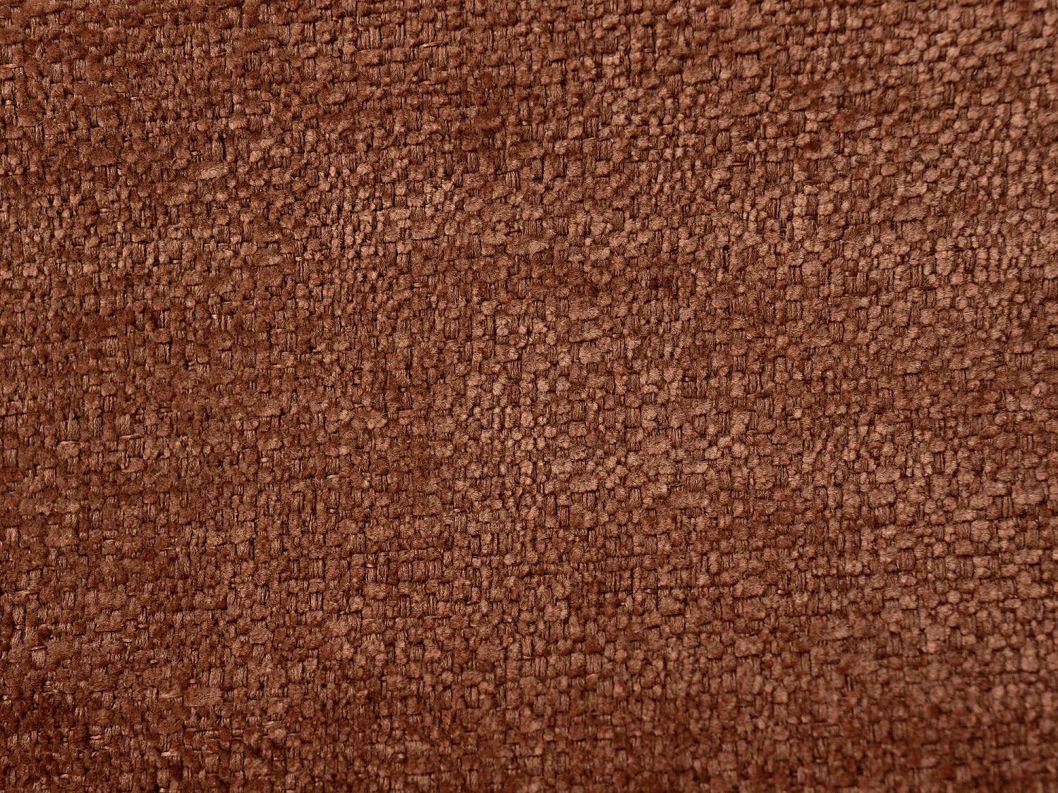 Canapé 3 places en tissu chenille - terre cuite - NANA