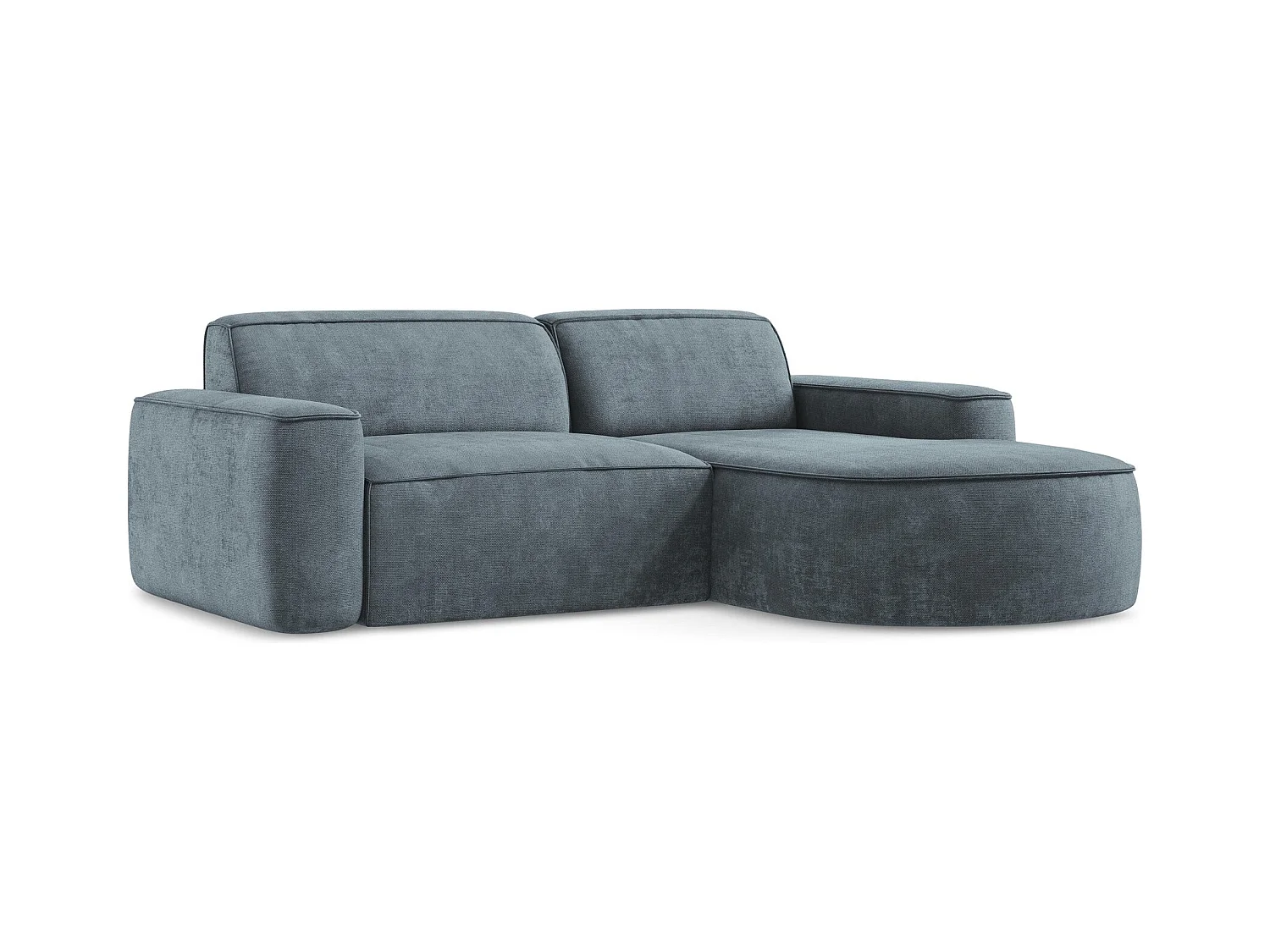 2,5-Sitzer Modulares Ecksofa - Ecke Rechts - Chenille - Jeans - OMAO