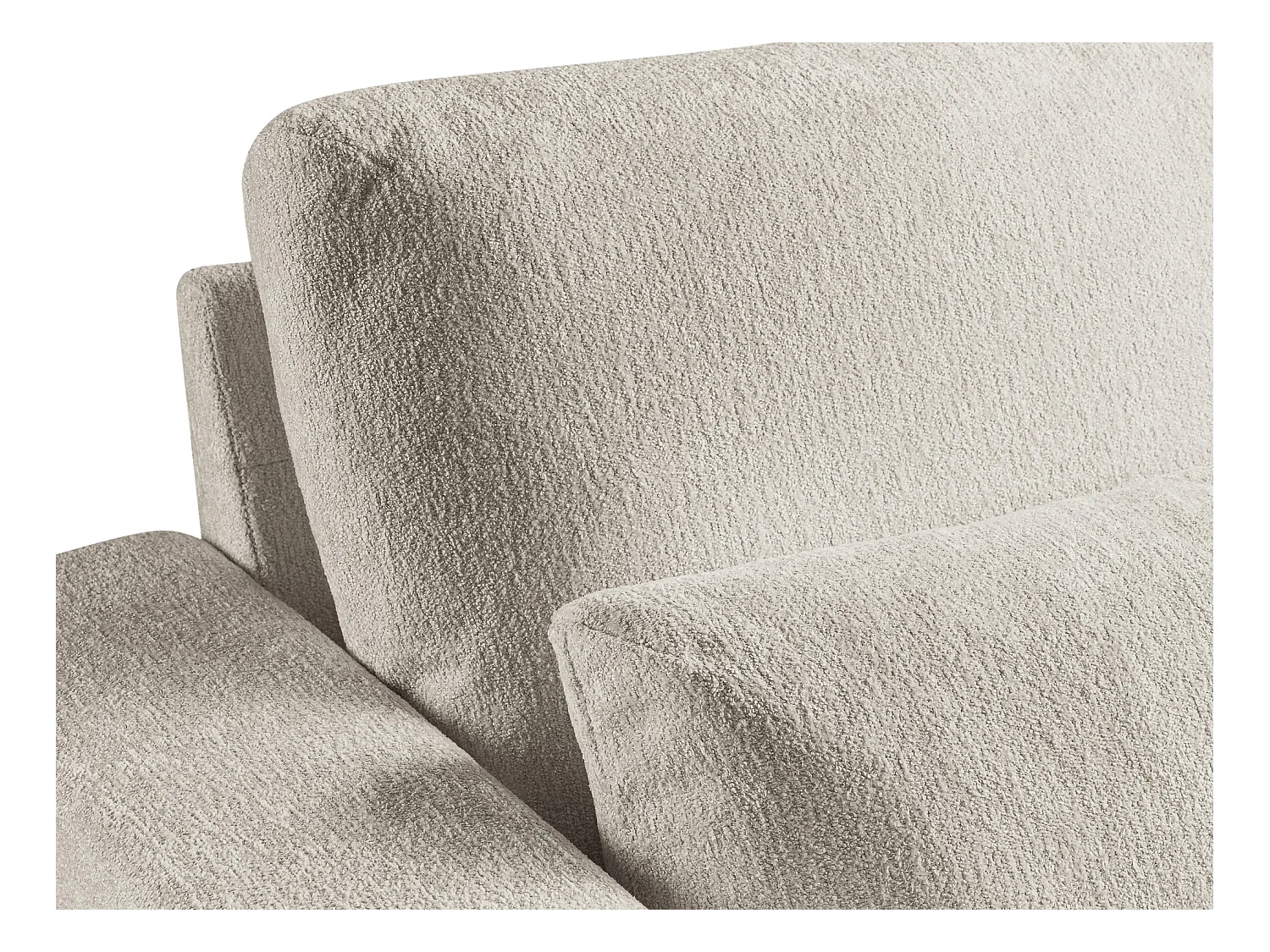 Canapé 3 places en tissu chenille - beige - AKALA