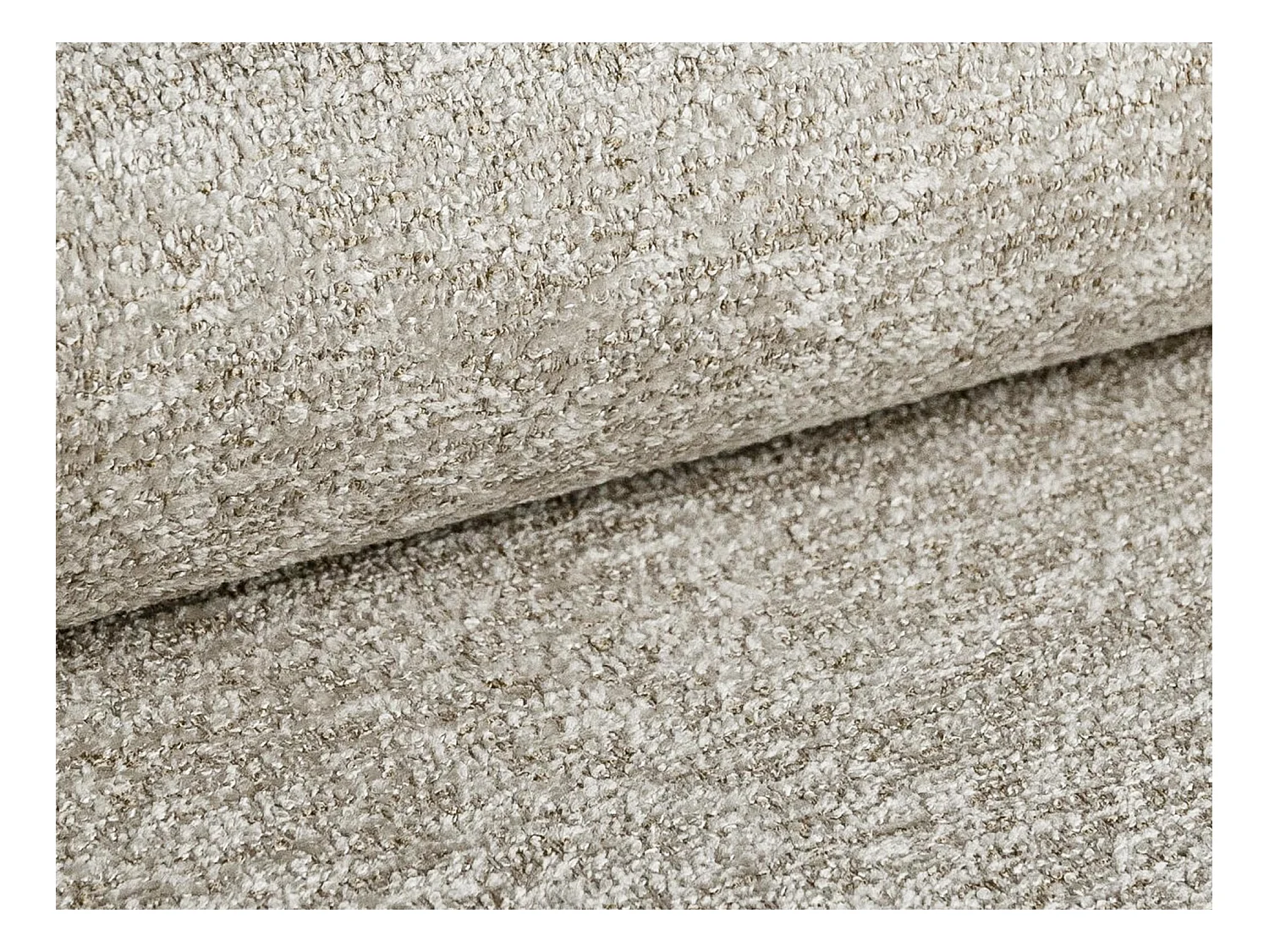 Canapé 3 places en tissu chenille - beige - AKALA