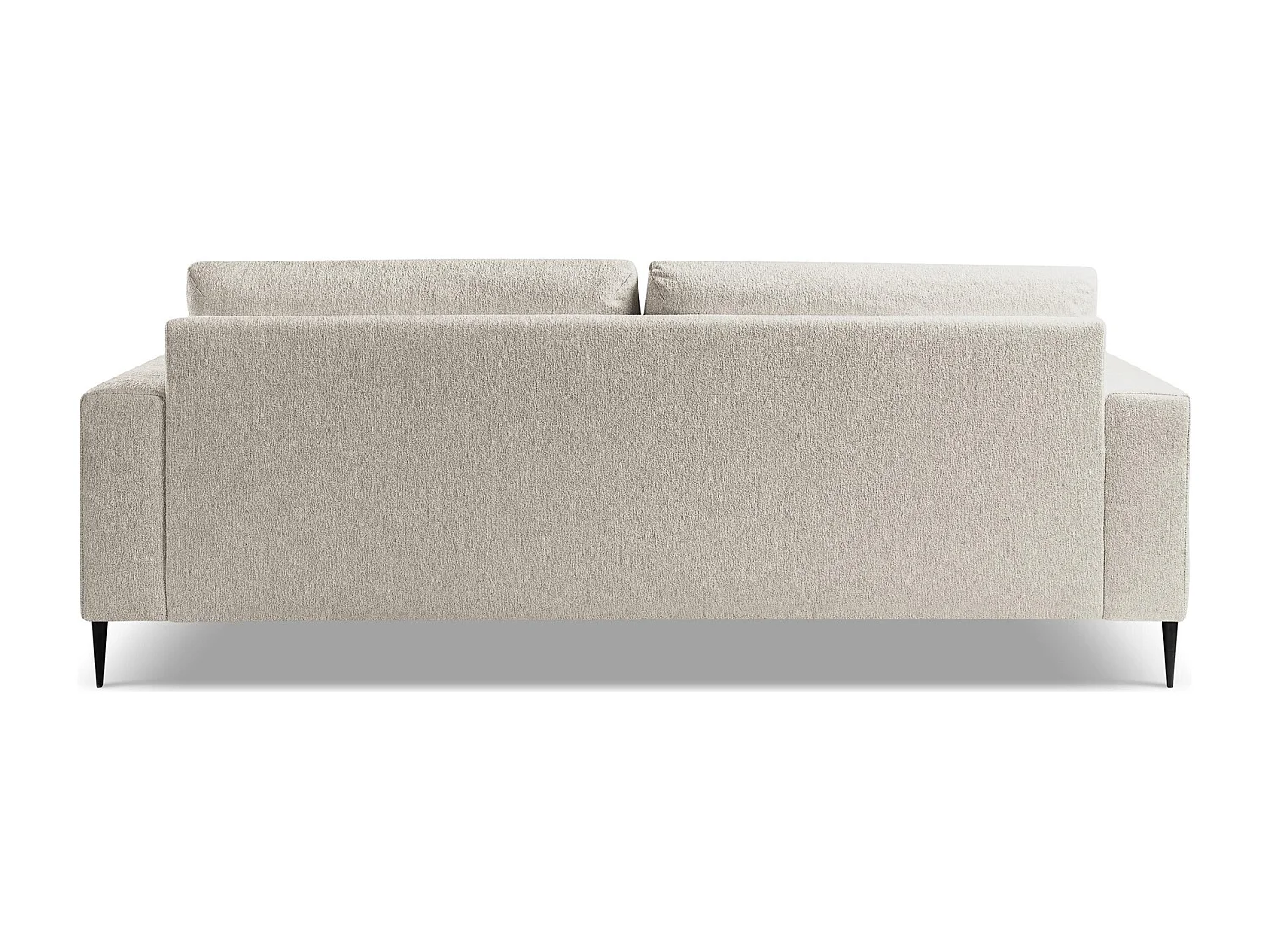 Canapé 3 places en tissu chenille - beige - AKALA