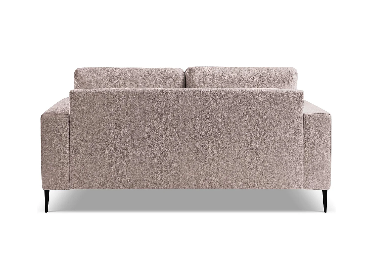 Canapé 2 places en tissu chenille - rose poudré - AKALA