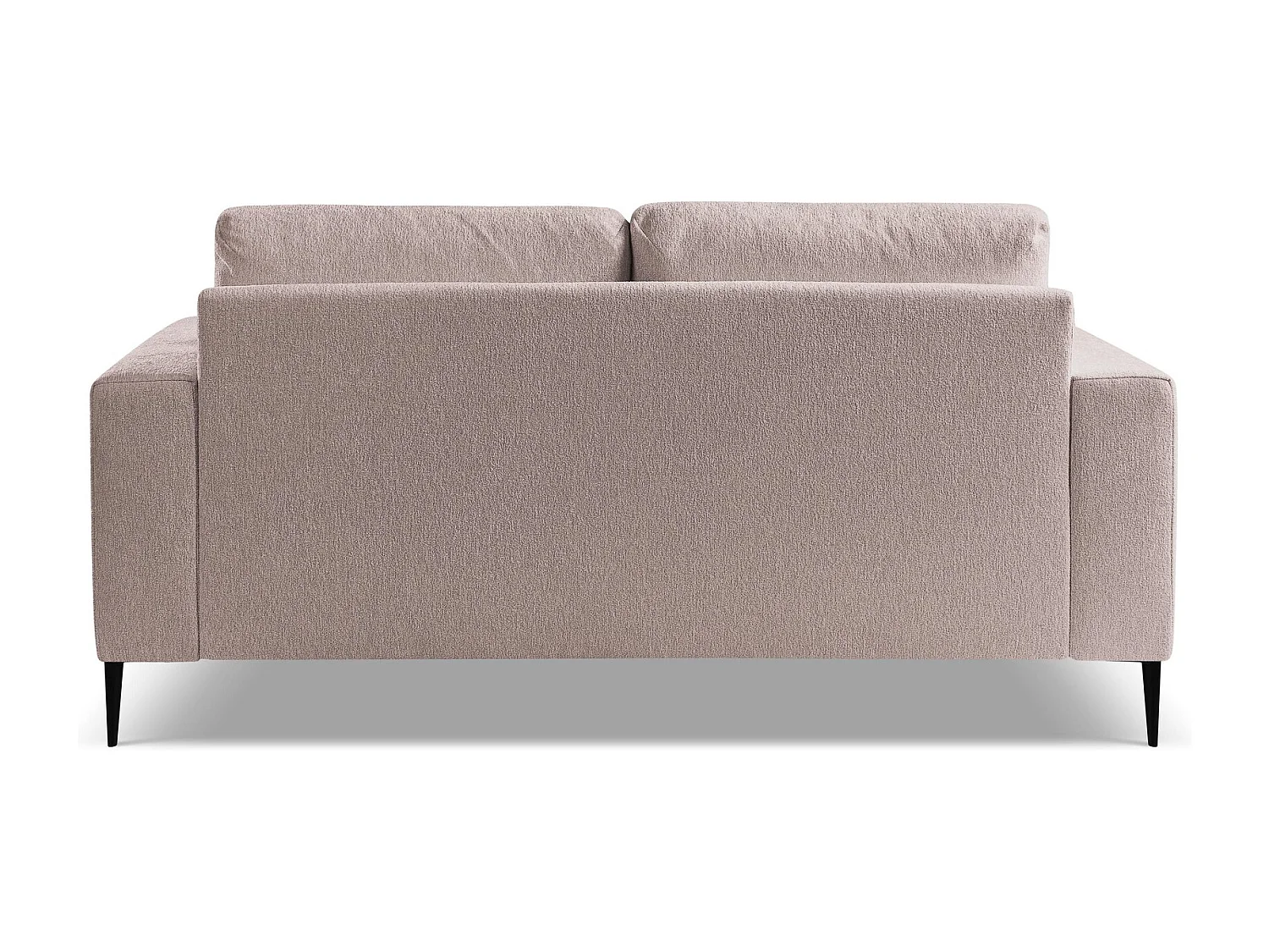 Canapé 2 places en tissu chenille - rose poudré - AKALA