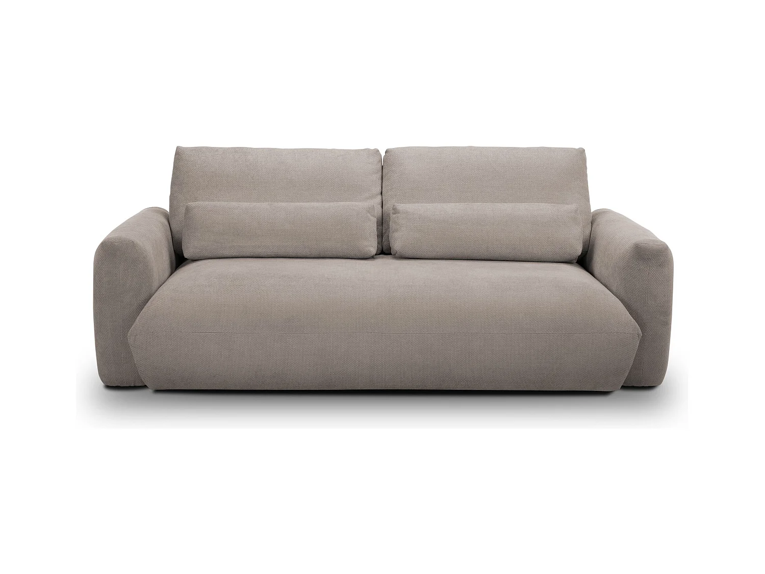 Canapé 3 places en tissu chenille - beige foncé - MIKI