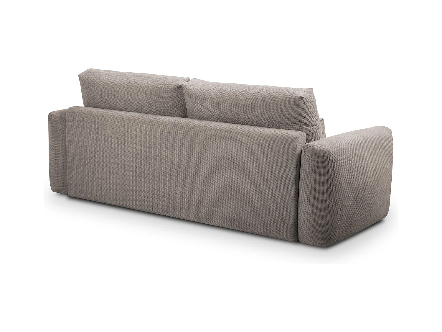 Canapé 3 places en tissu chenille - beige foncé - MIKI