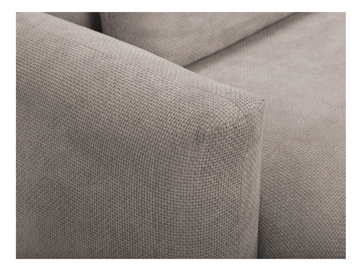 Canapé 3 places en tissu chenille - beige foncé - MIKI