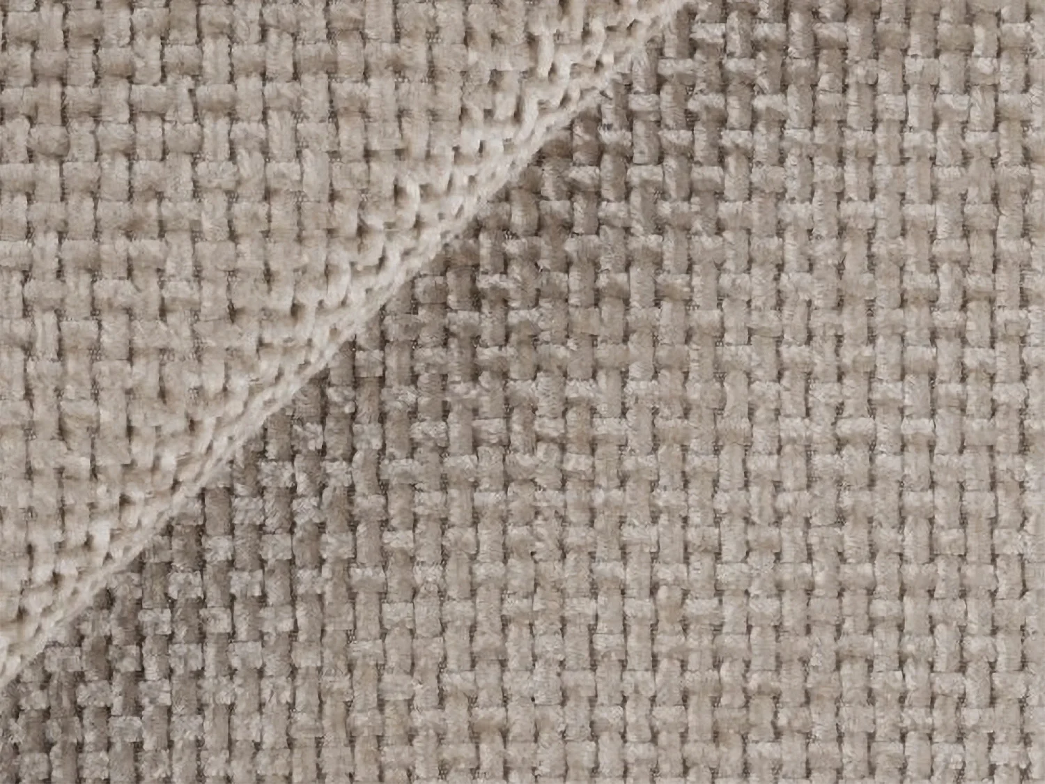Canapé 3 places en tissu chenille - beige foncé - MIKI