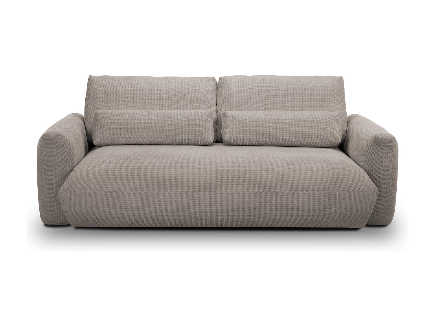 Canapé 3 places en tissu chenille - beige foncé - MIKI