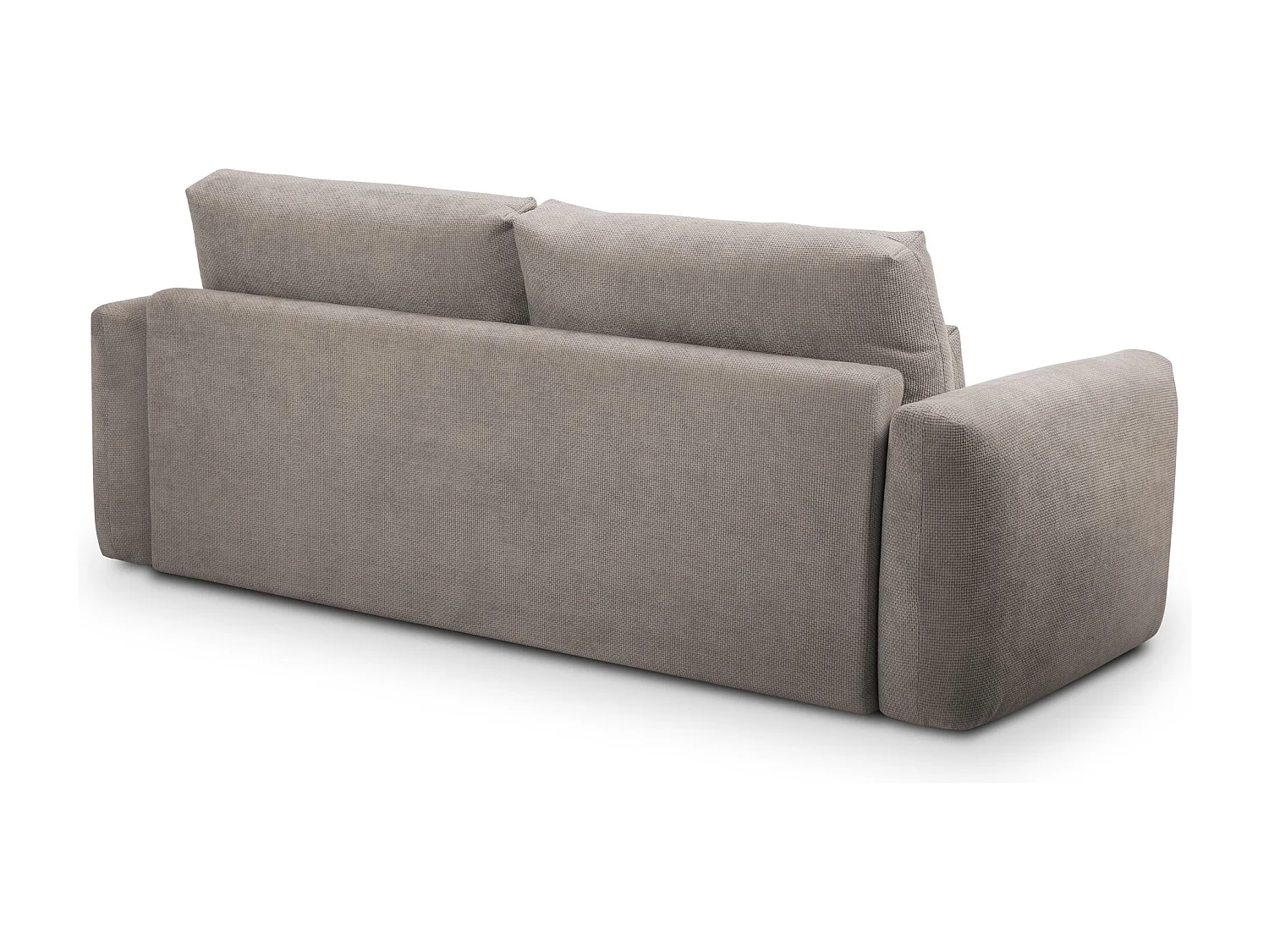 Canapé 3 places en tissu chenille - beige foncé - MIKI